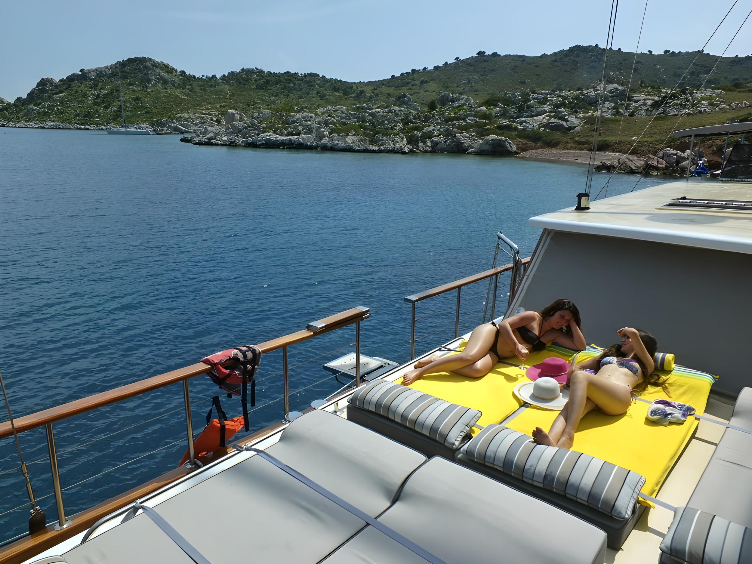 Kaptan Mehmet Bugra gulet amenities exterior deck in Türkiye