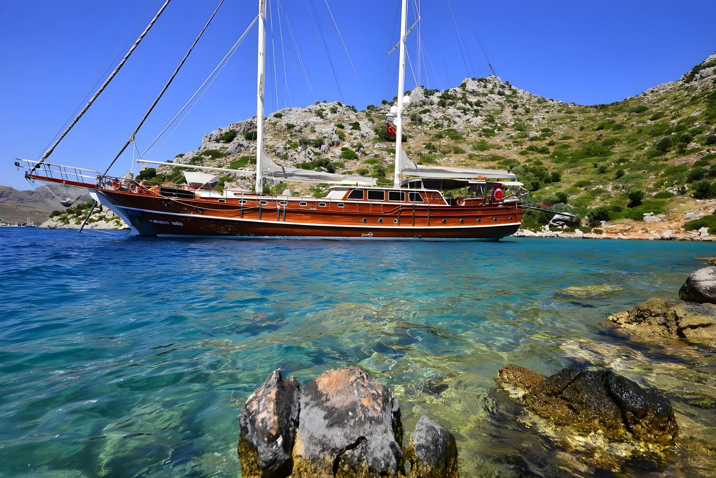 Kaptan Mehmet Bugra gulet amenities exterior deck in Türkiye