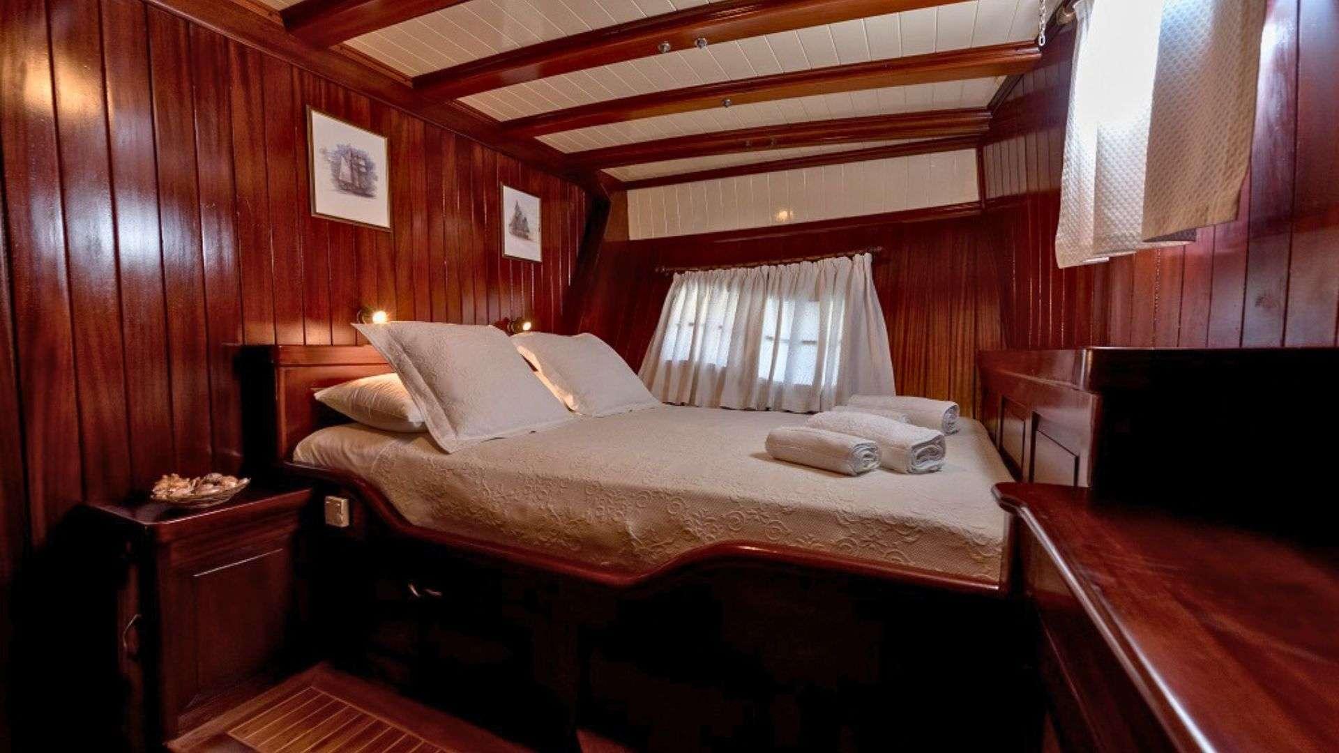 Erato gulet accommodation interior cabin in Greece