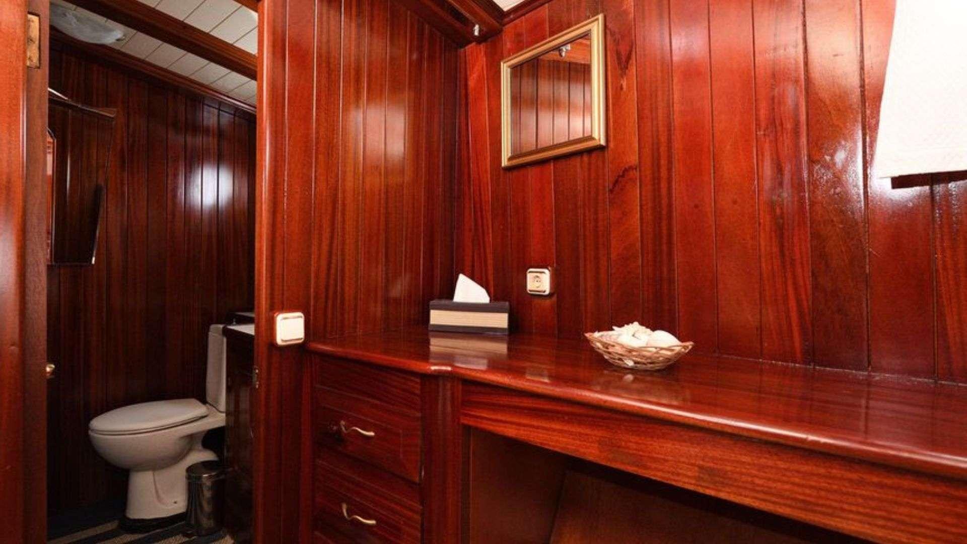 Erato gulet accommodation interior cabin in Greece
