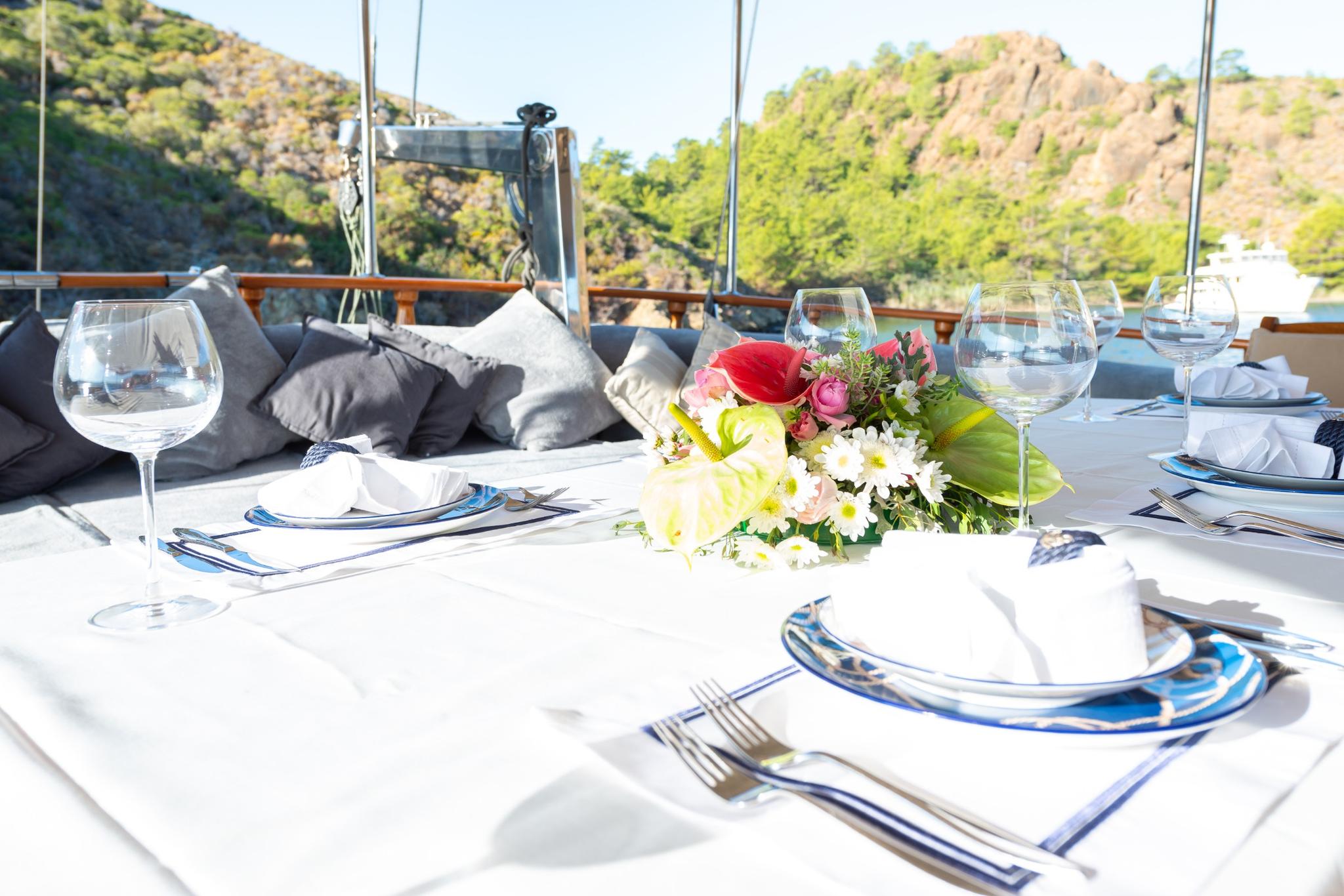 Ros Mare gulet amenities exterior deck in Türkiye