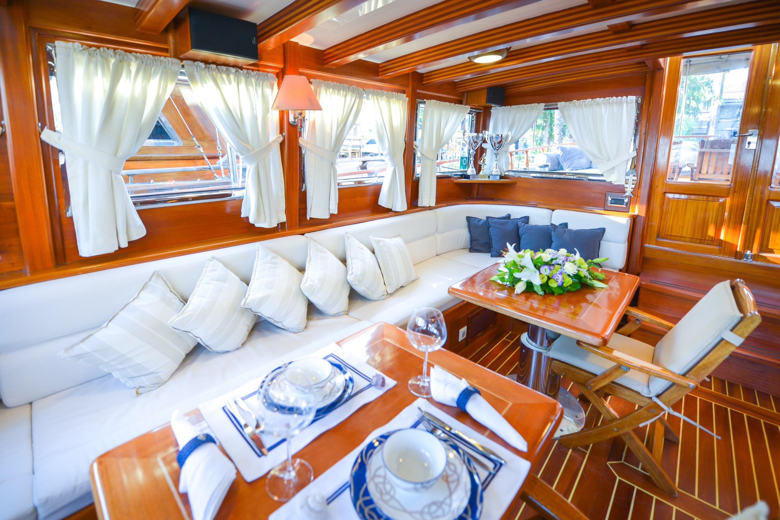 Ros Mare gulet amenities interior cabin in Türkiye