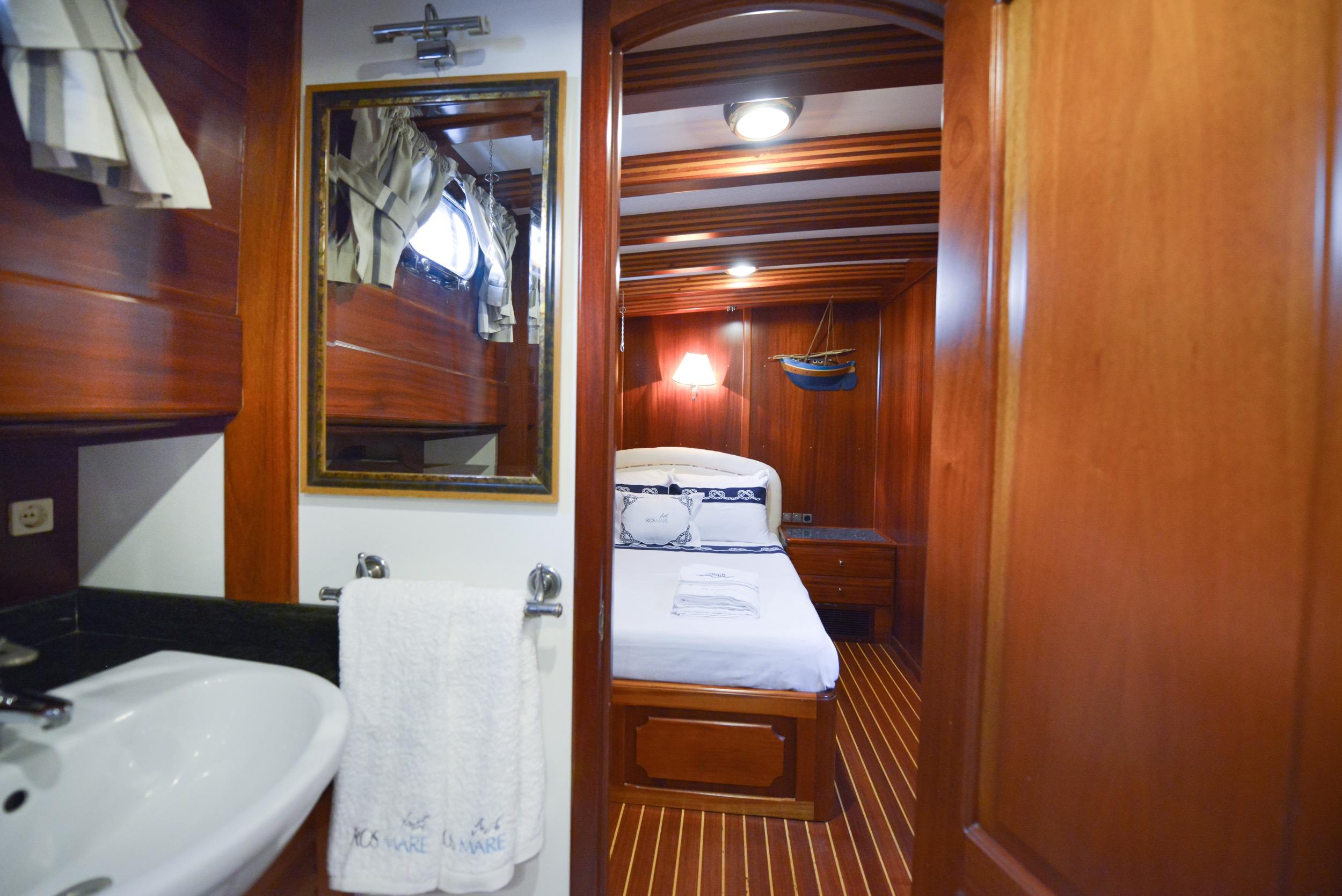 Ros Mare gulet accommodation interior cabin in Türkiye