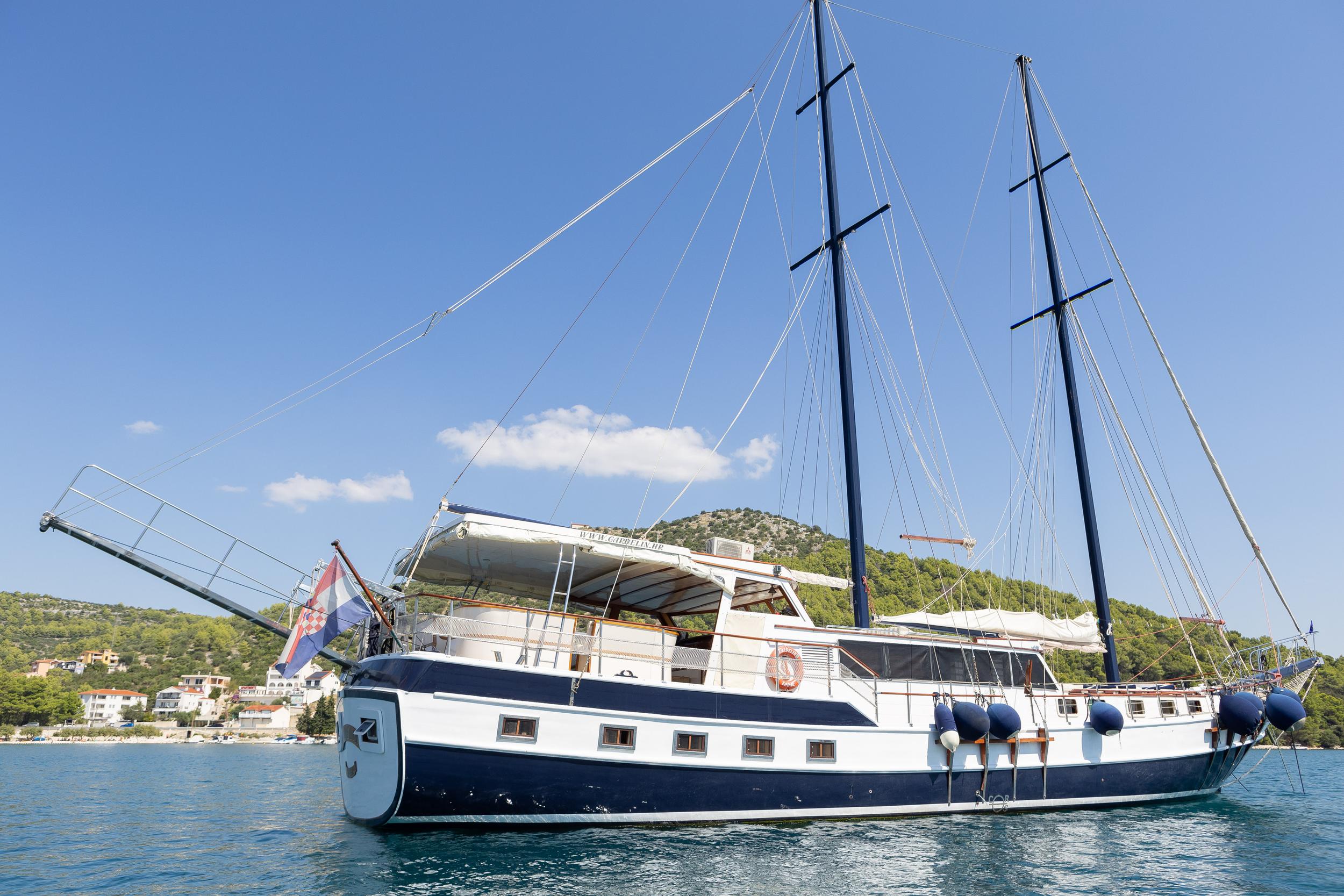 Gardelin gulet amenities aerial view in Croatia