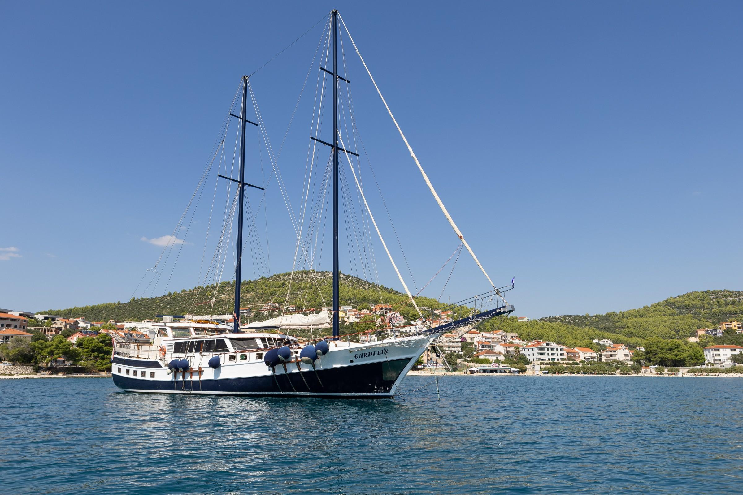 Gardelin gulet amenities aerial view in Croatia