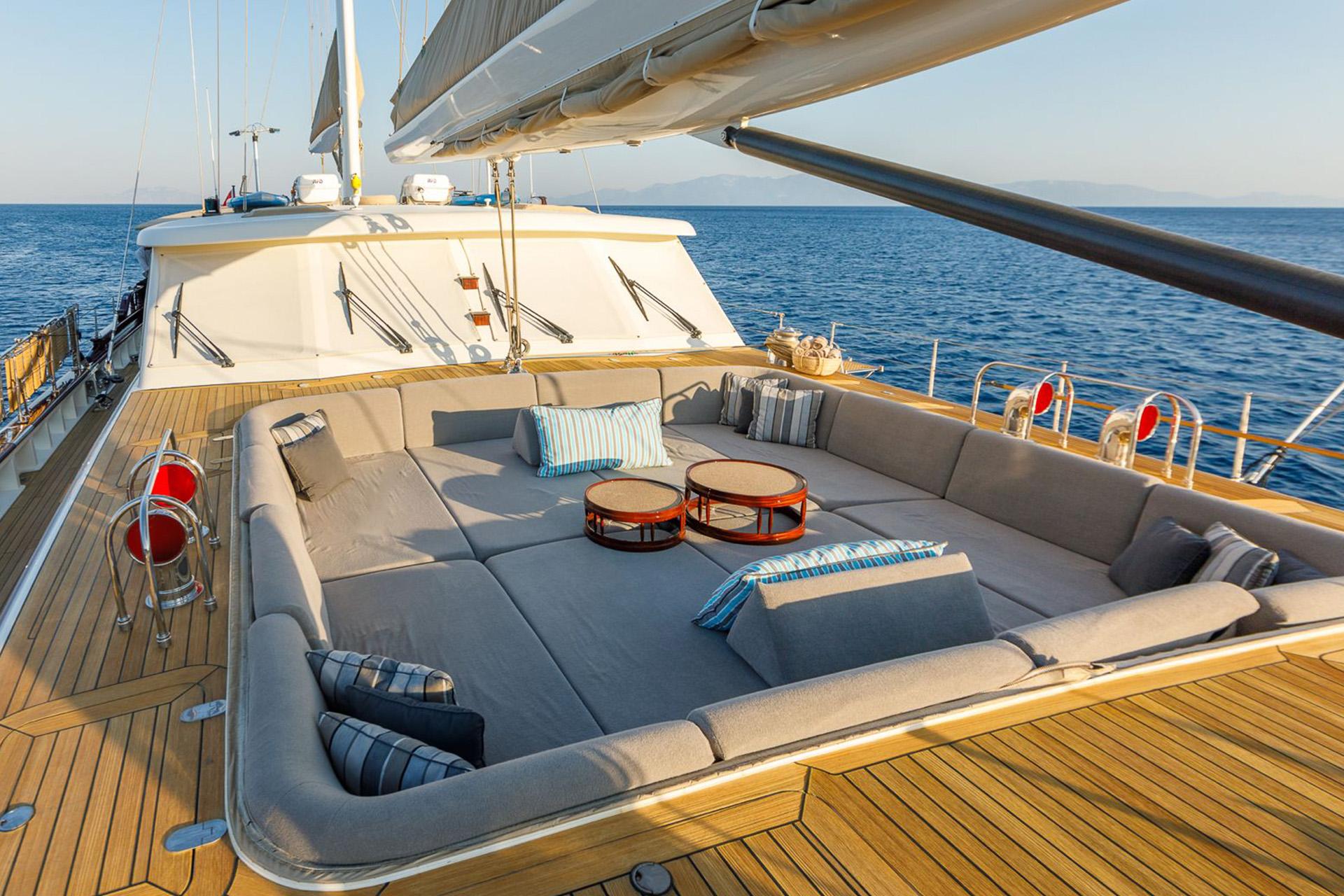 Zelda gulet amenities exterior deck in Türkiye