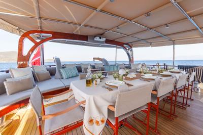 Zelda gulet amenities exterior deck in Türkiye