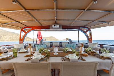 Zelda gulet amenities exterior deck in Türkiye