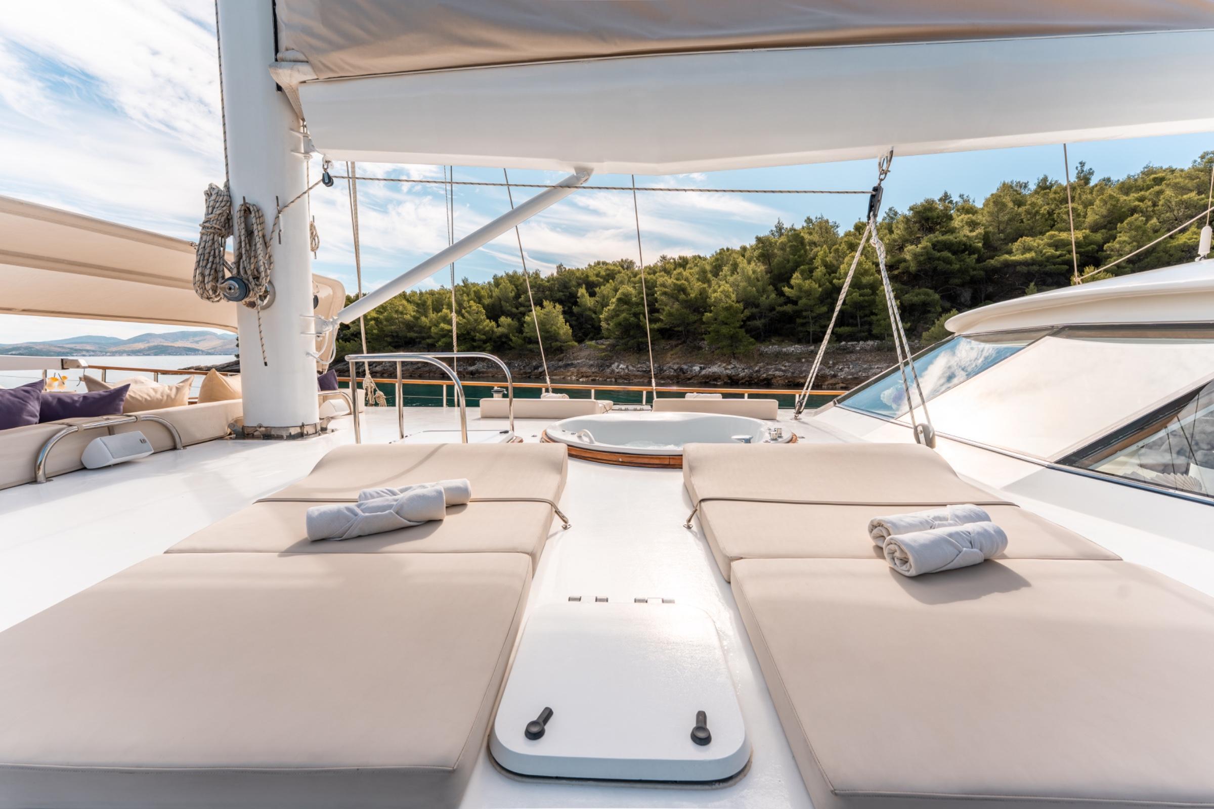 Alessandro I gulet amenities exterior deck in Croatia
