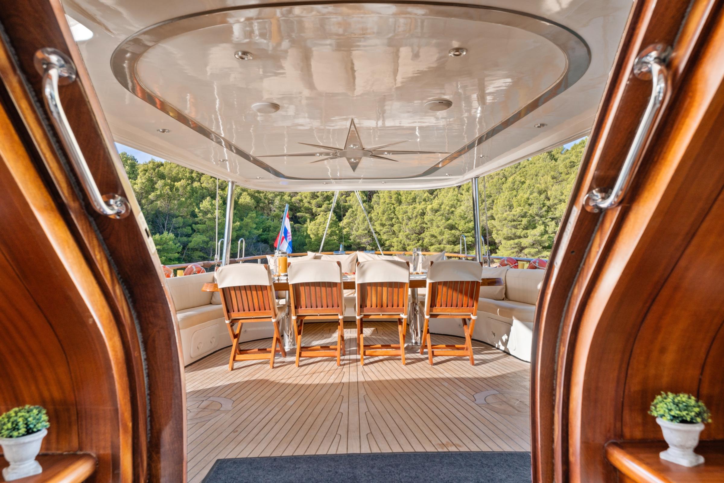 Alessandro I gulet amenities exterior deck in Croatia