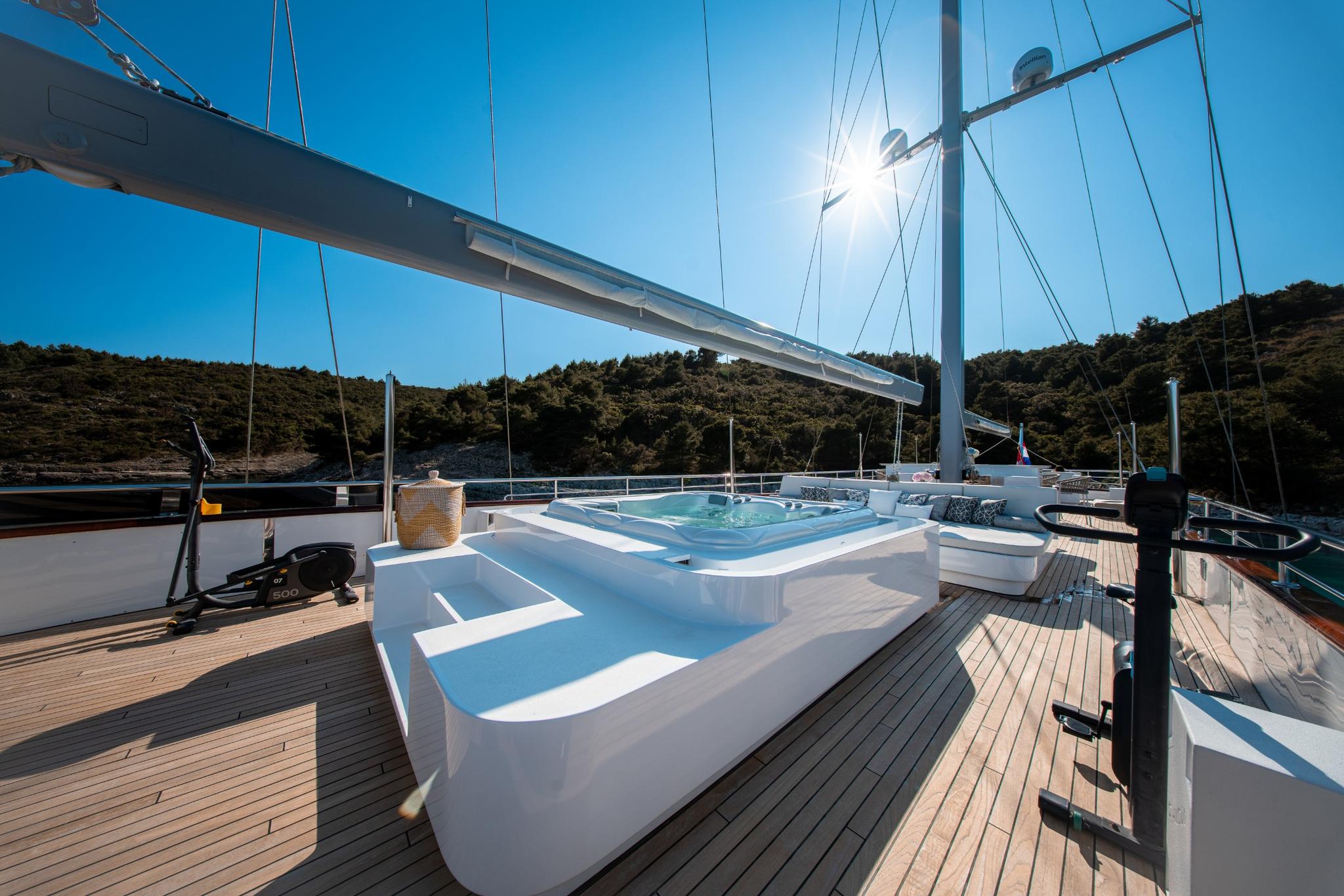 Nocturno gulet amenities exterior deck in Croatia