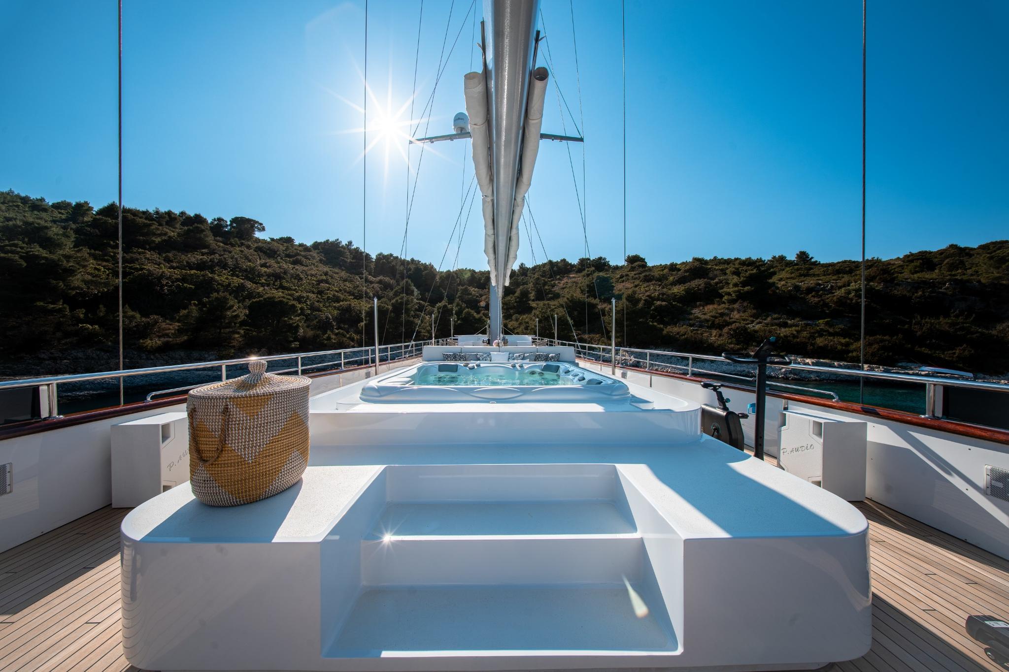 Nocturno gulet amenities exterior deck in Croatia