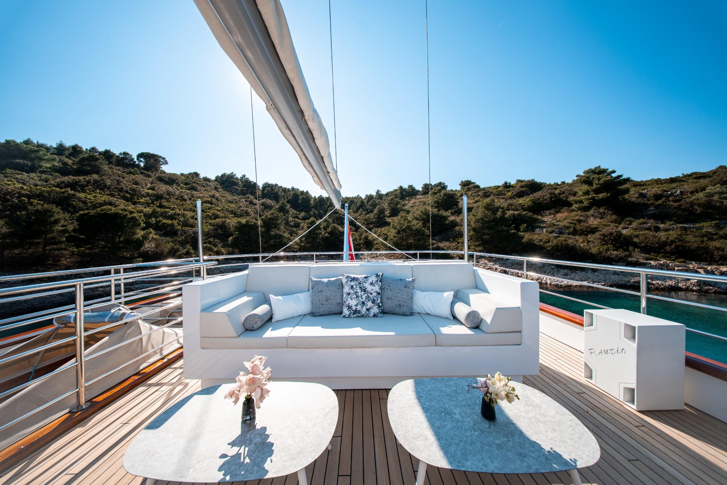 Nocturno gulet amenities exterior deck in Croatia