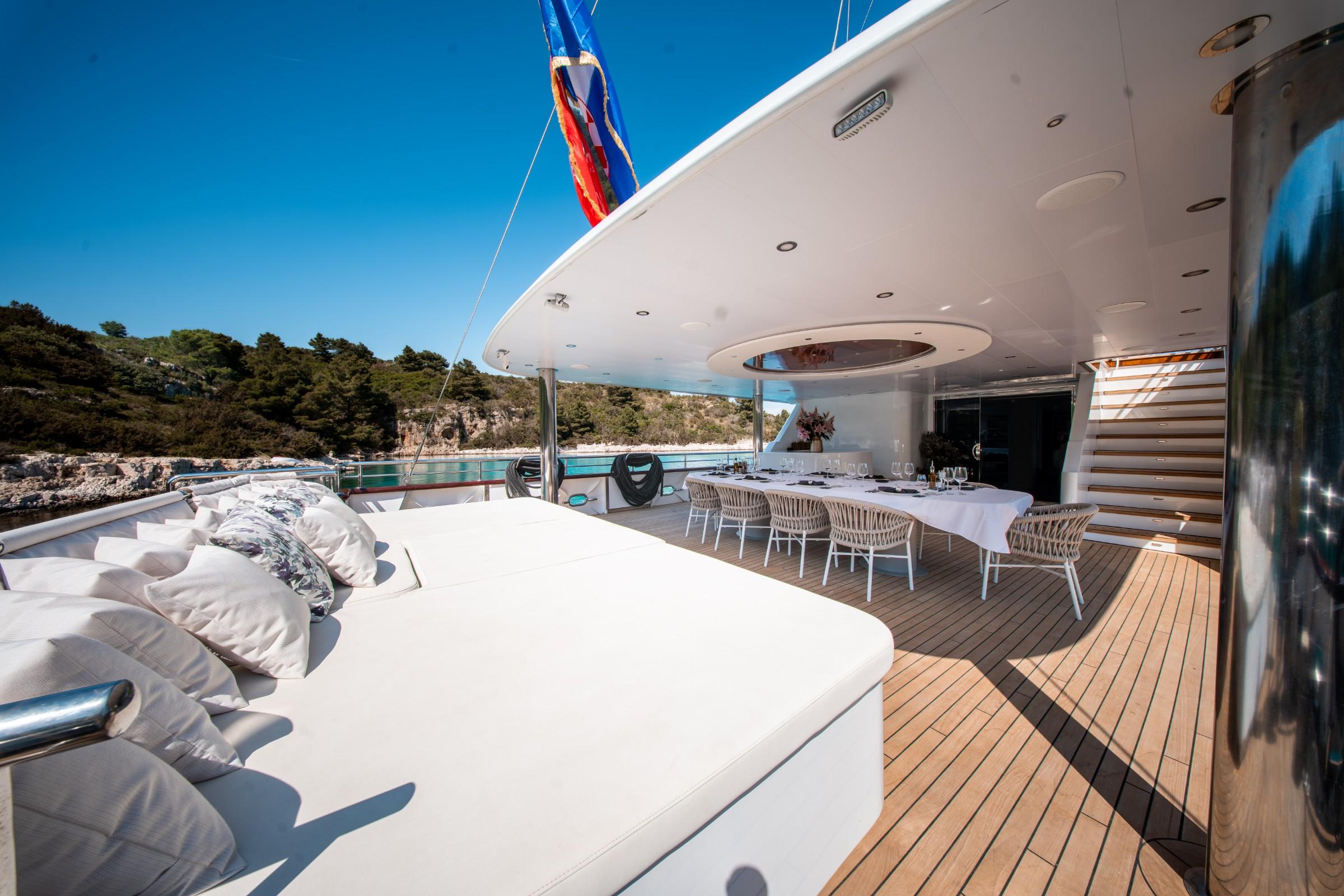 Nocturno gulet amenities exterior deck in Croatia