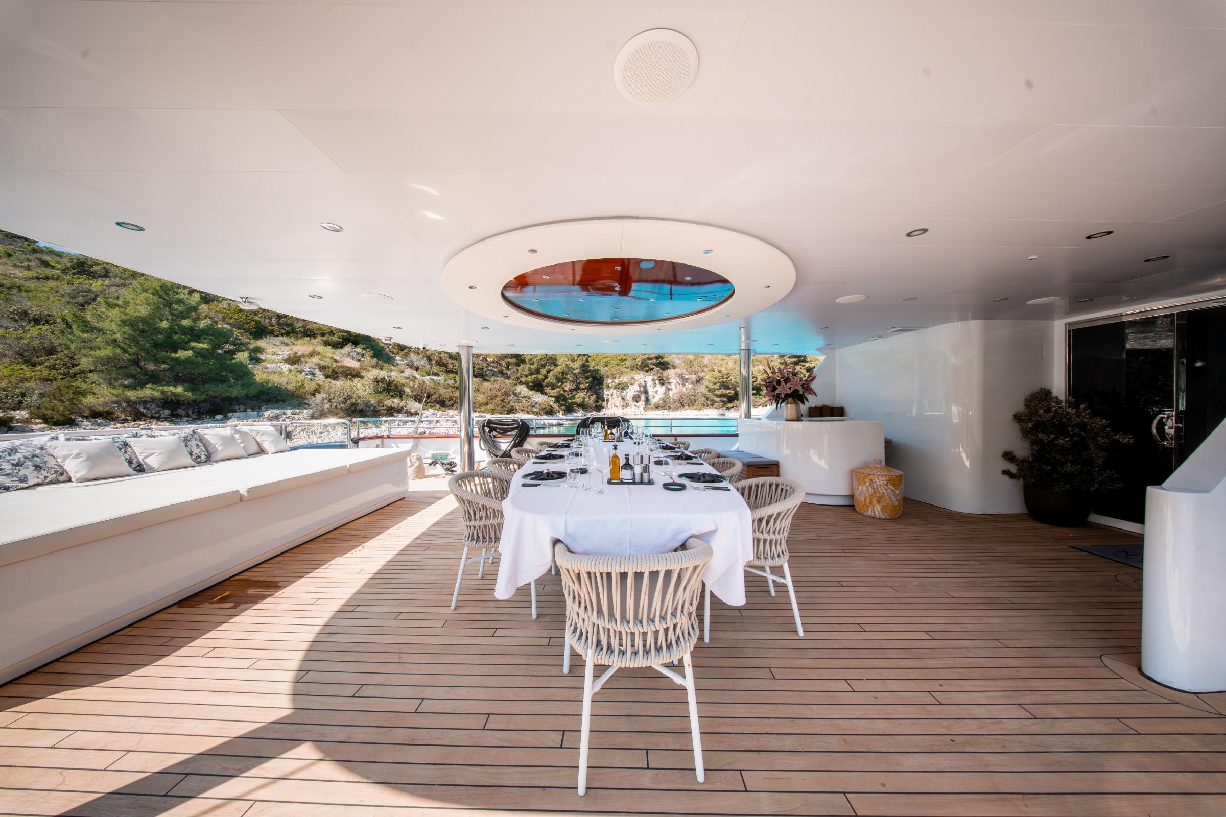 Nocturno gulet amenities exterior deck in Croatia