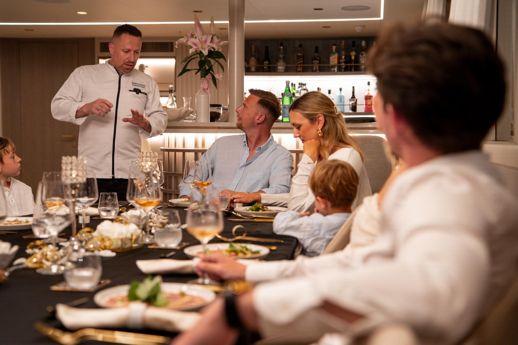 Nocturno gulet amenities lifestyle dining in Croatia