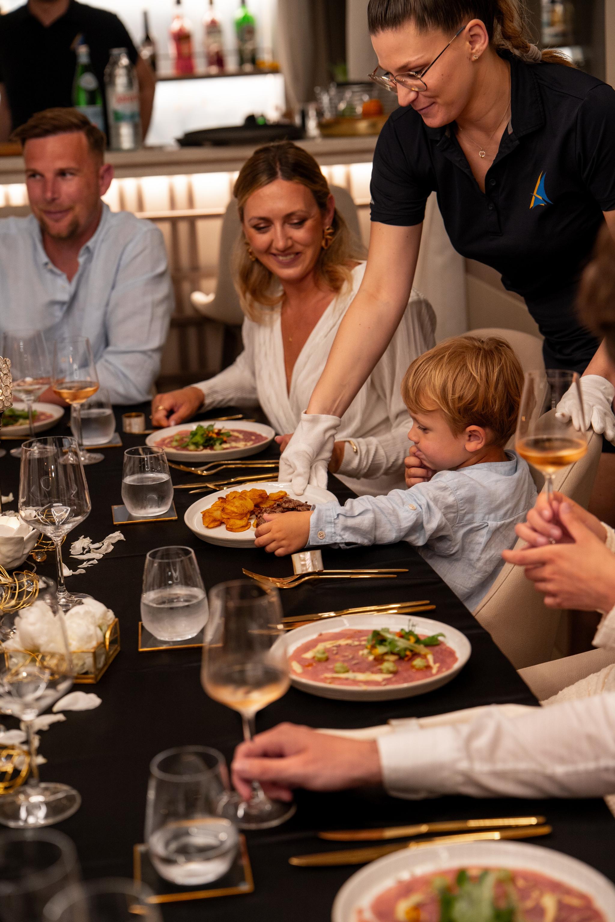 Nocturno gulet amenities lifestyle dining in Croatia