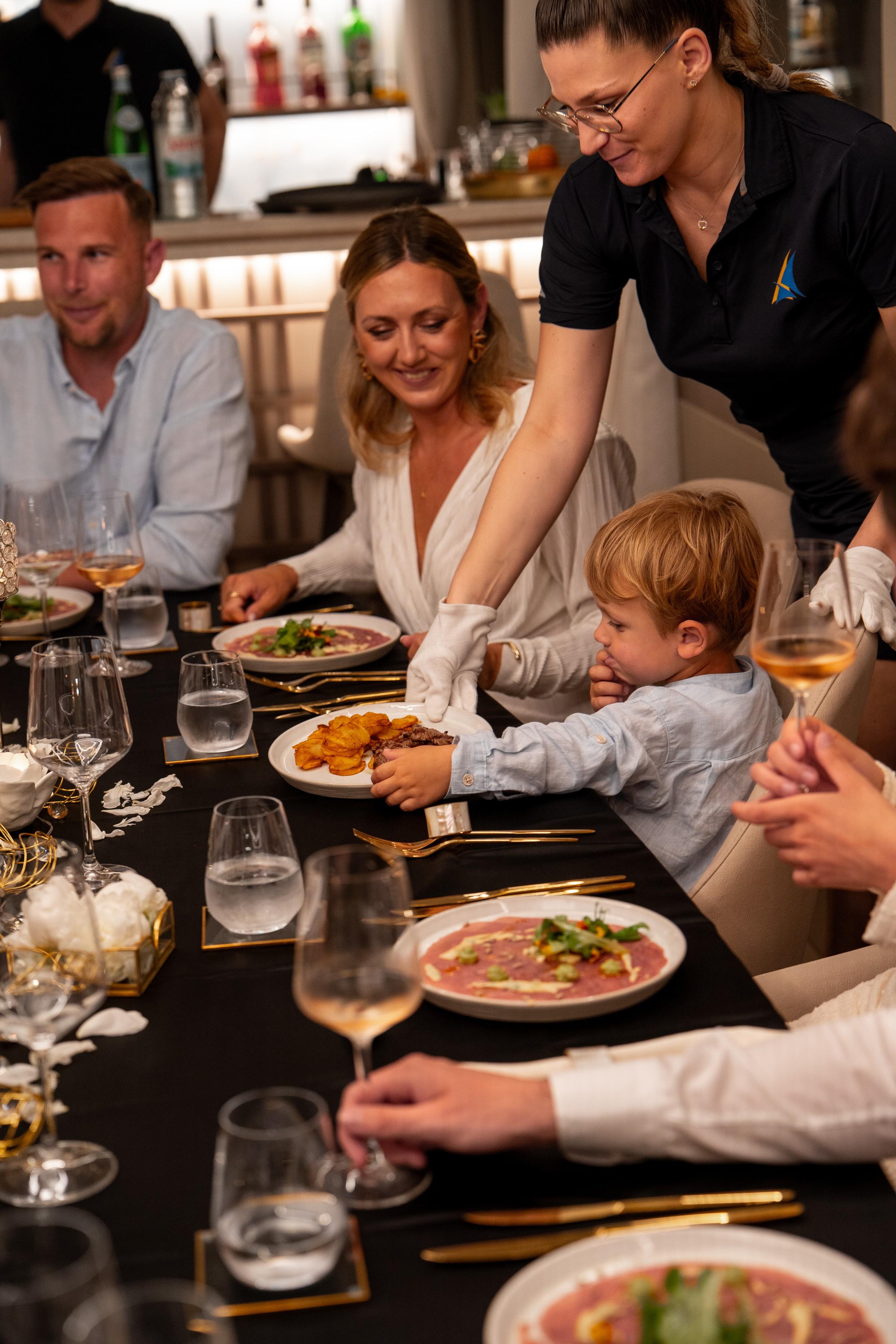 Nocturno gulet amenities lifestyle dining in Croatia