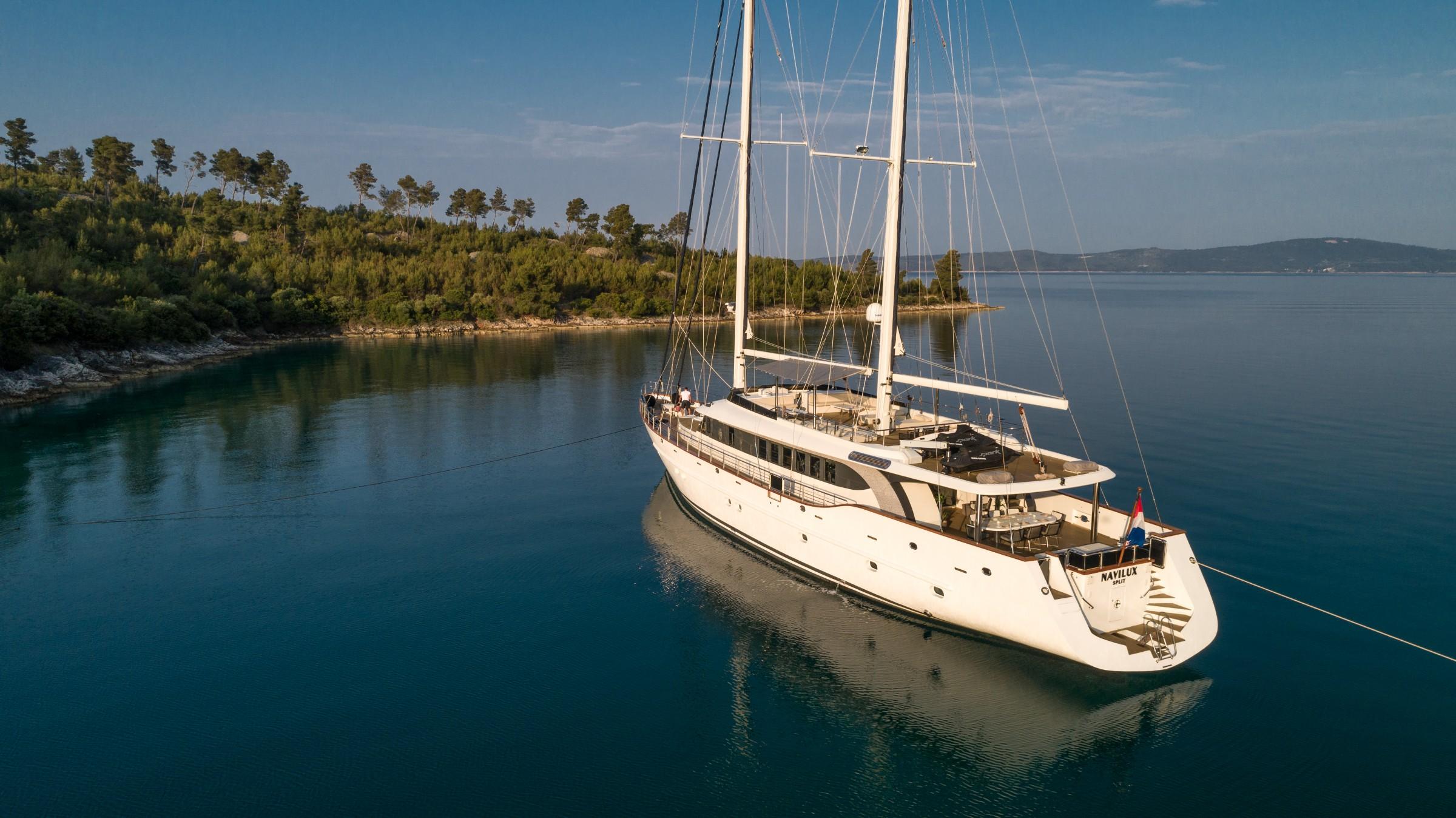 Navilux gulet amenities aerial view in Croatia