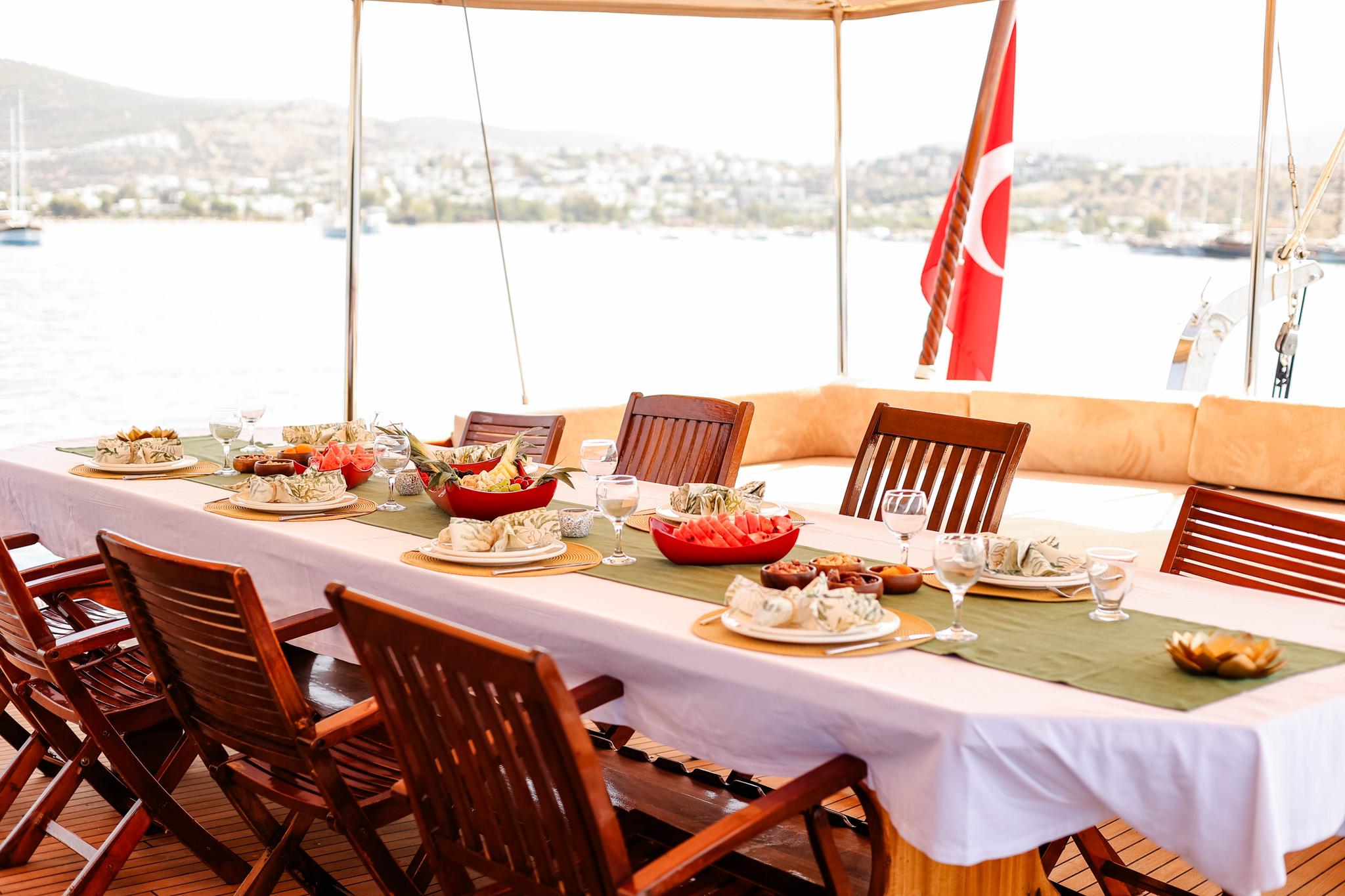 Sunworld 8 gulet amenities exterior deck in Türkiye