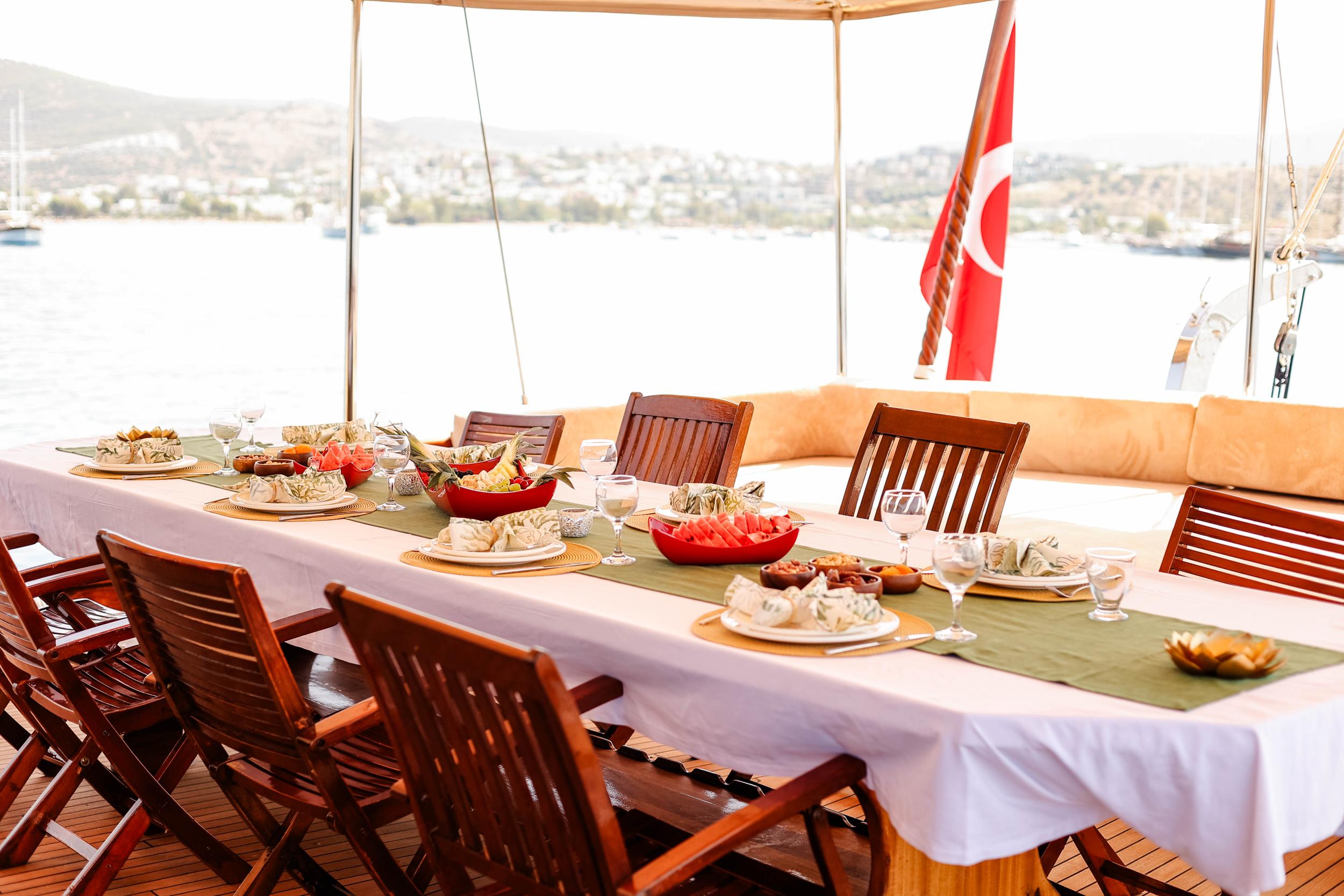 Sunworld 8 gulet amenities exterior deck in Türkiye