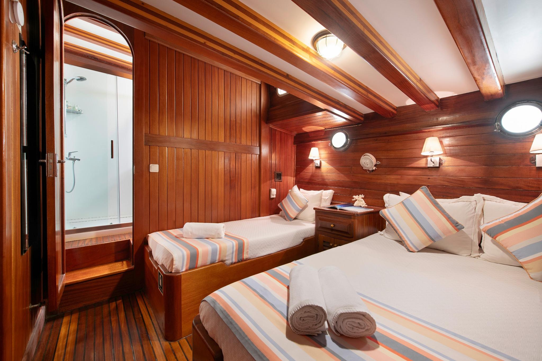 Sunworld 8 gulet accommodation interior cabin in Türkiye