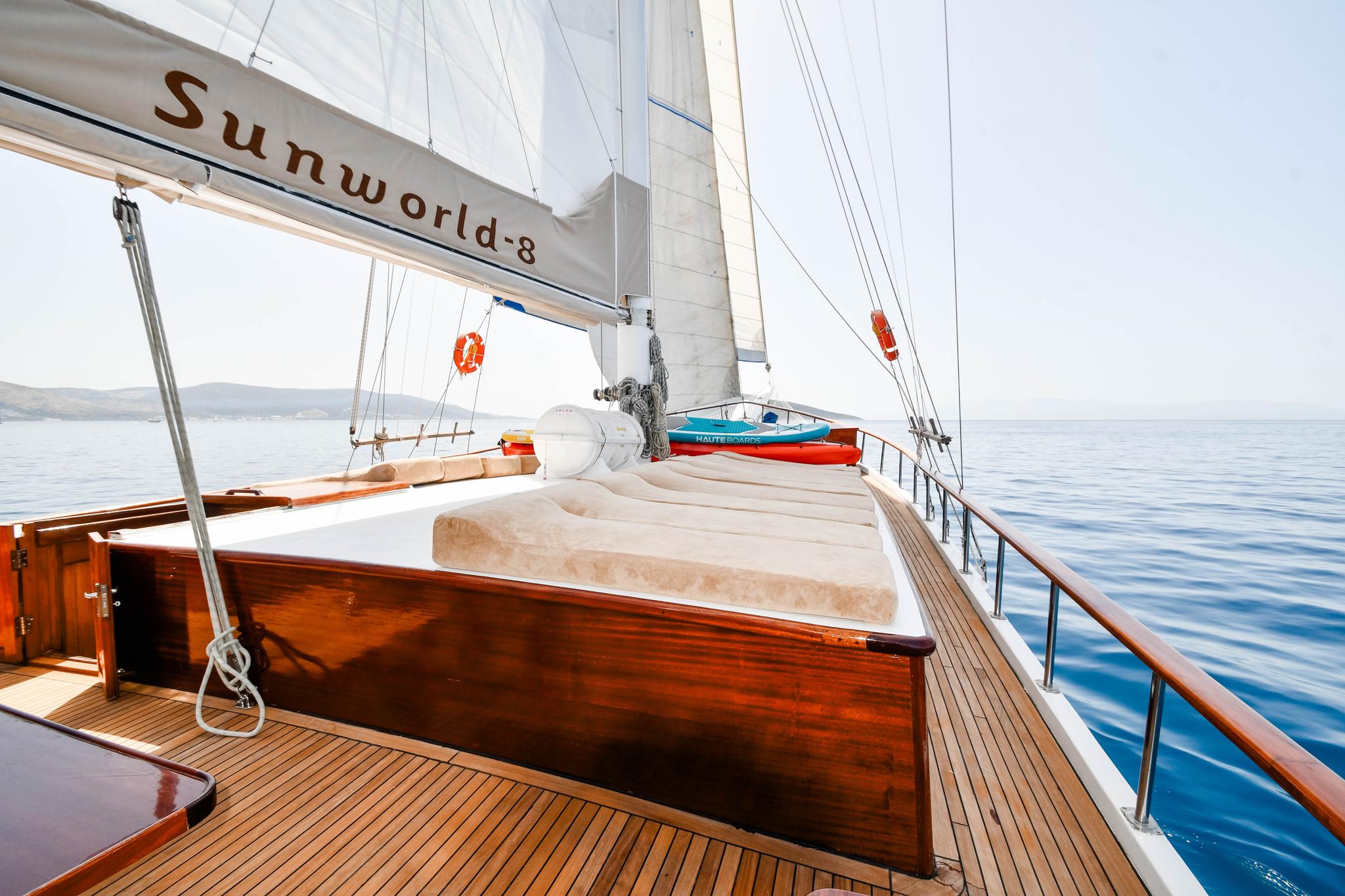 Sunworld 8 gulet amenities exterior deck in Türkiye