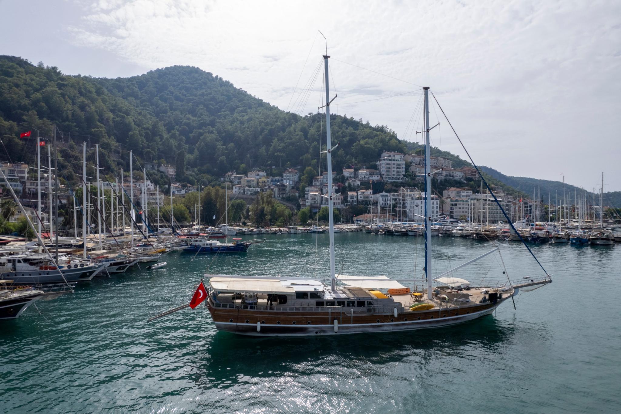 Prenses Selin gulet amenities aerial view in Türkiye