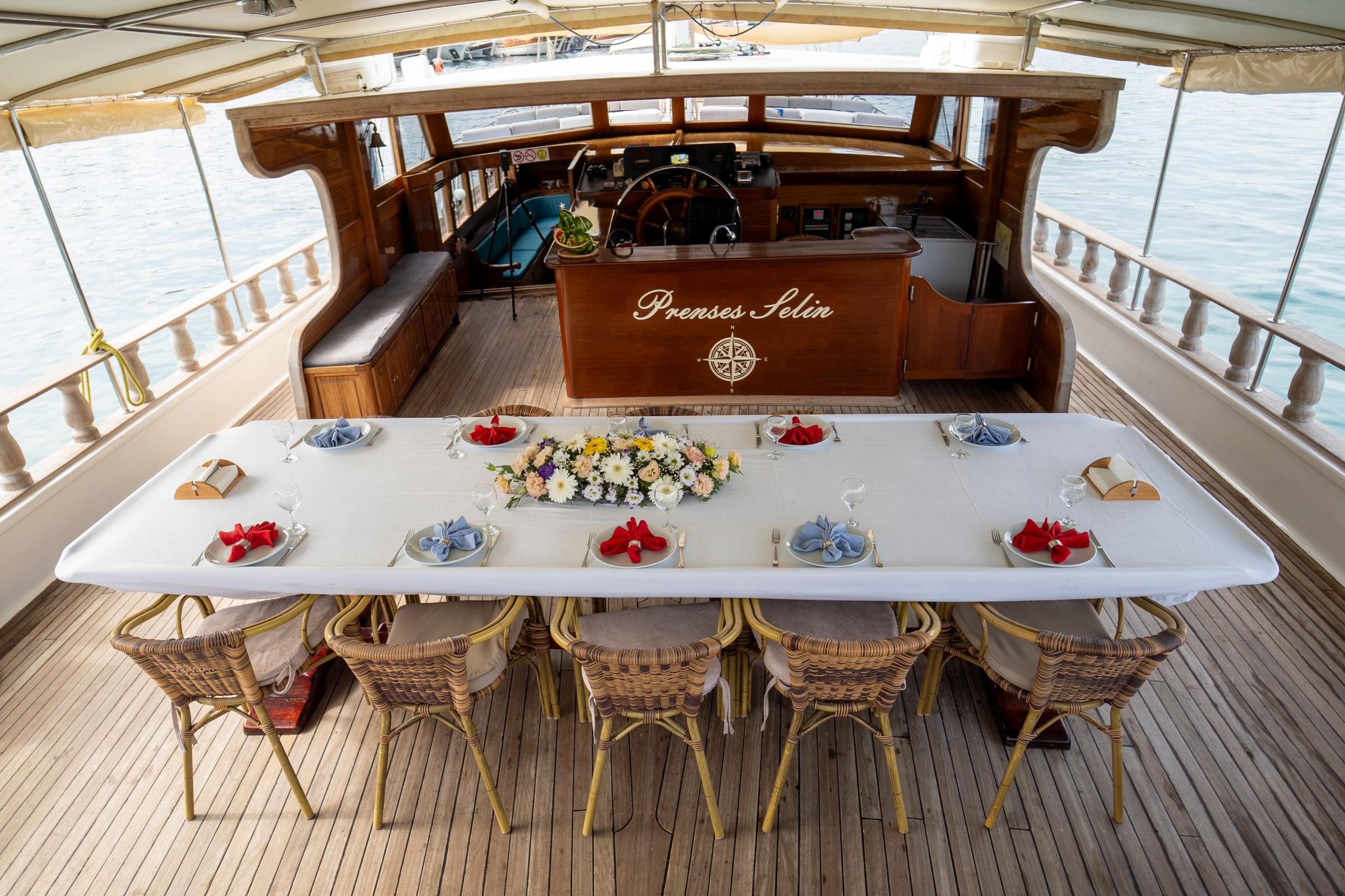 Prenses Selin gulet amenities exterior deck in Türkiye