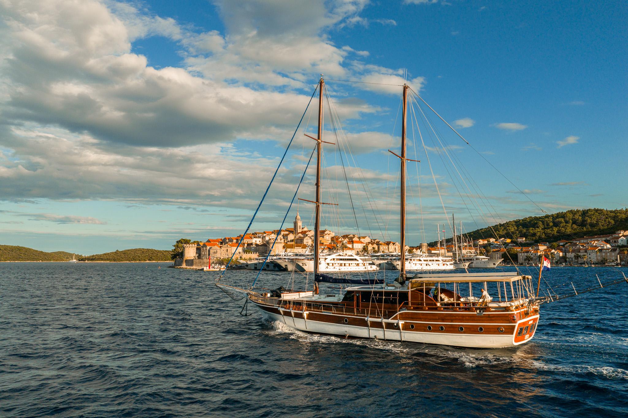 Eleganza gulet amenities aerial view in Croatia