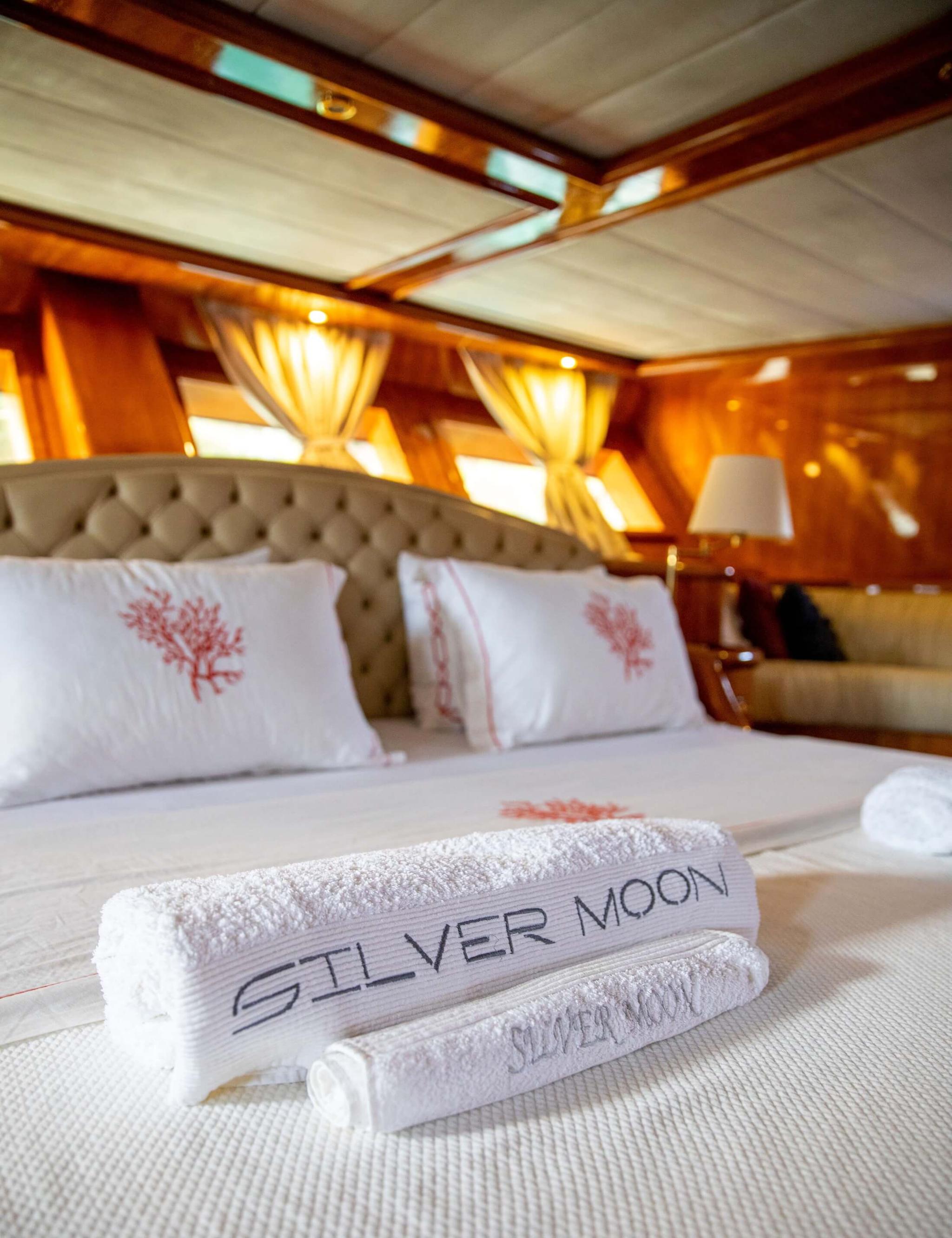 Silver Moon gulet accommodation interior cabin in Türkiye