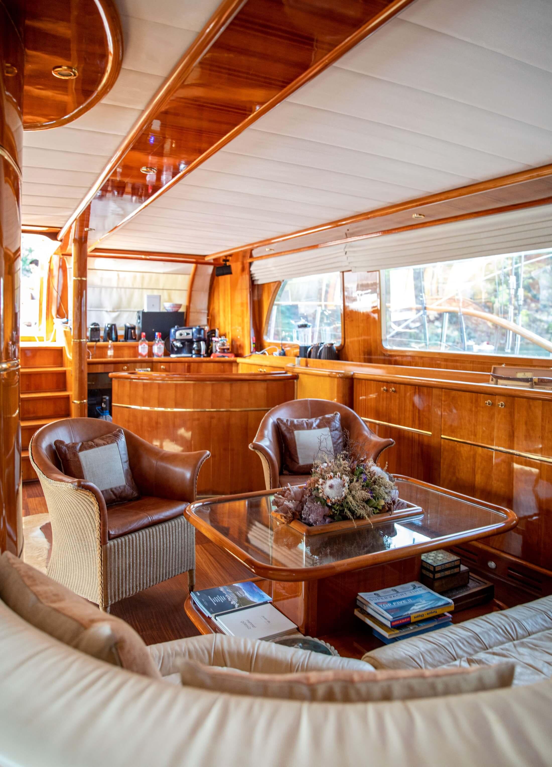 Silver Moon gulet interior cabin in Türkiye