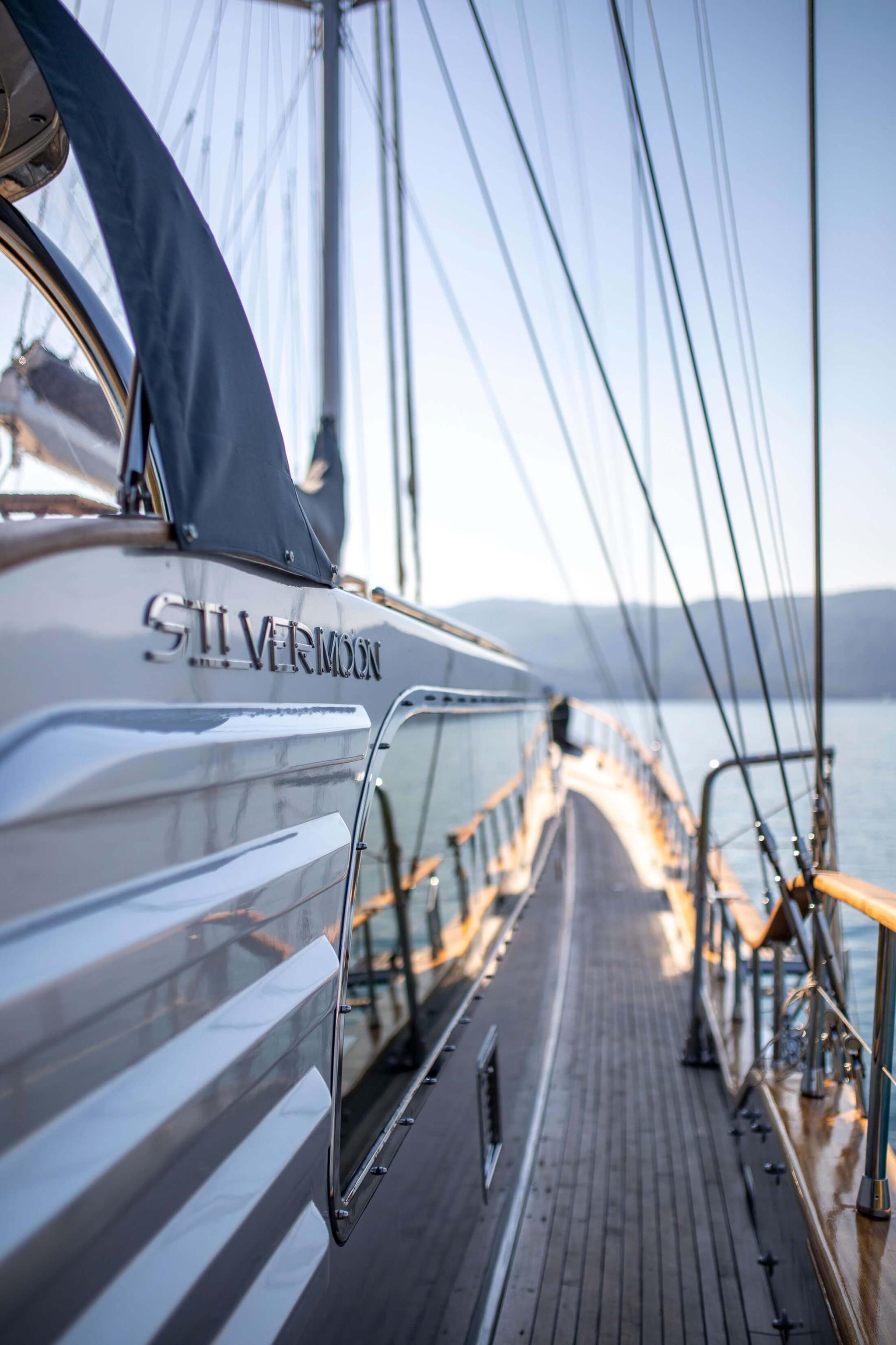 Silver Moon gulet amenities exterior deck in Türkiye