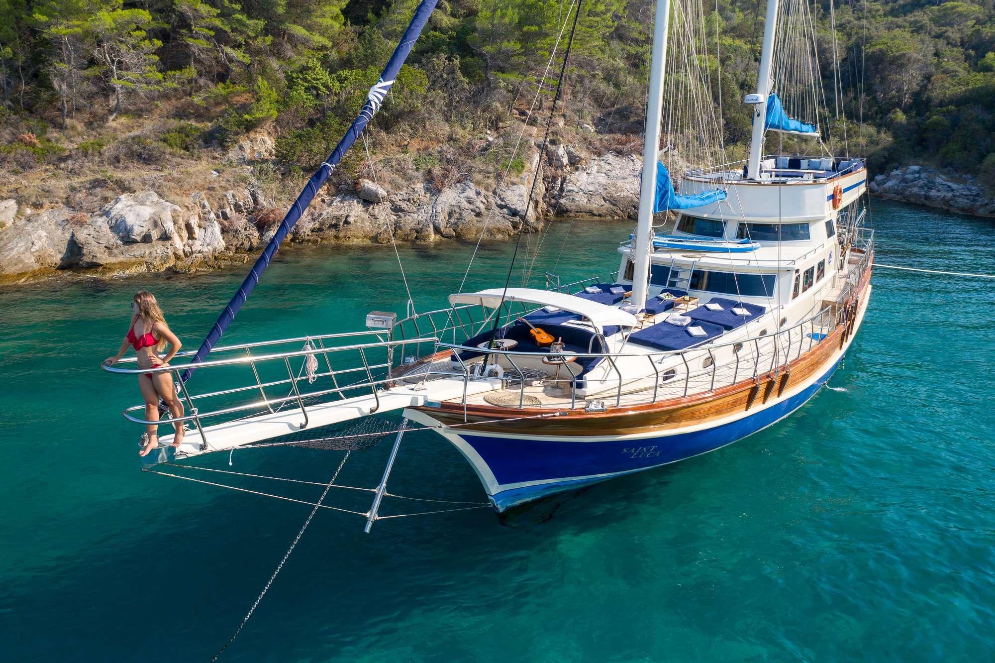 Saint Luca gulet amenities exterior deck in Croatia