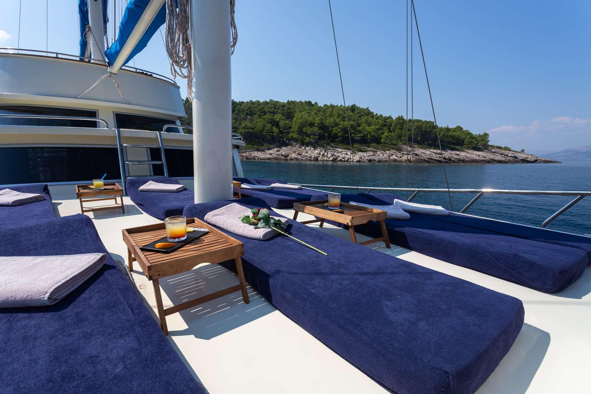 Saint Luca gulet amenities exterior deck in Croatia