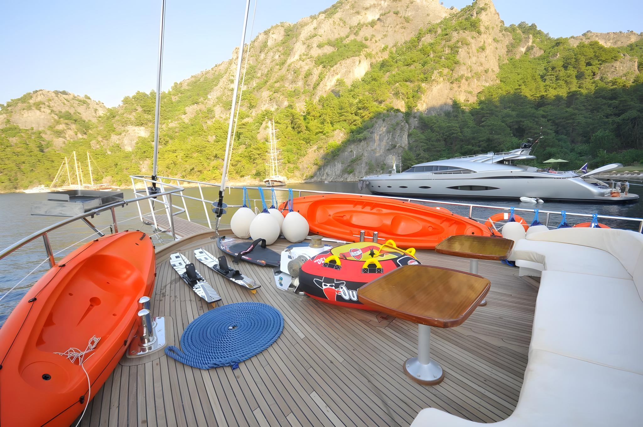 Ece Arina gulet amenities exterior deck in Türkiye