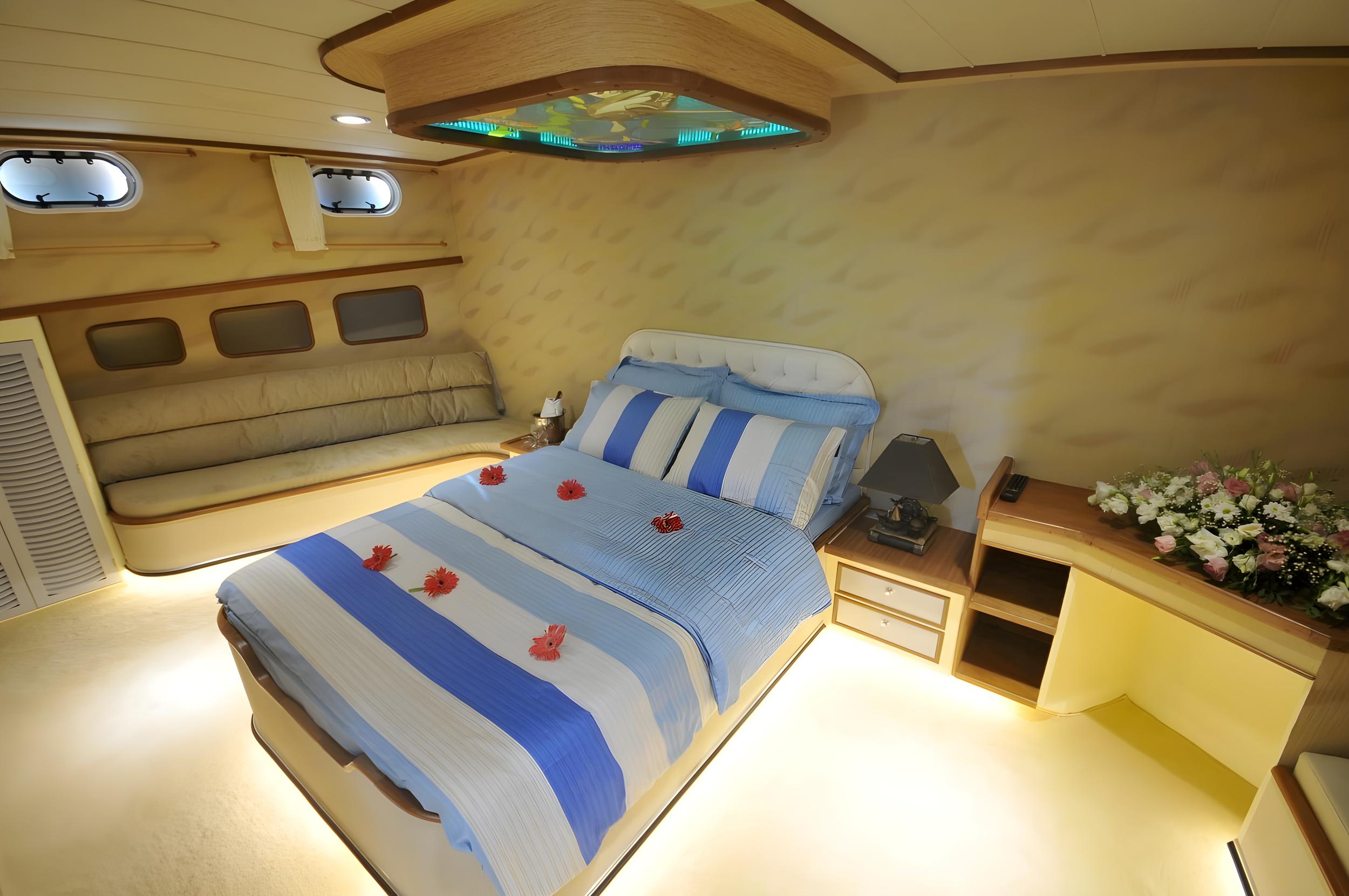 Ece Arina gulet accommodation interior cabin in Türkiye