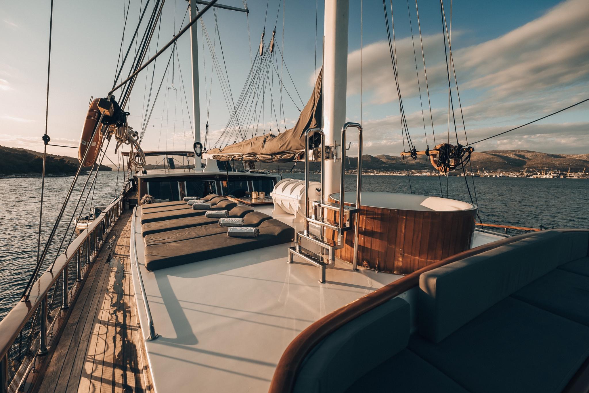 Croatia gulet amenities exterior deck in Croatia