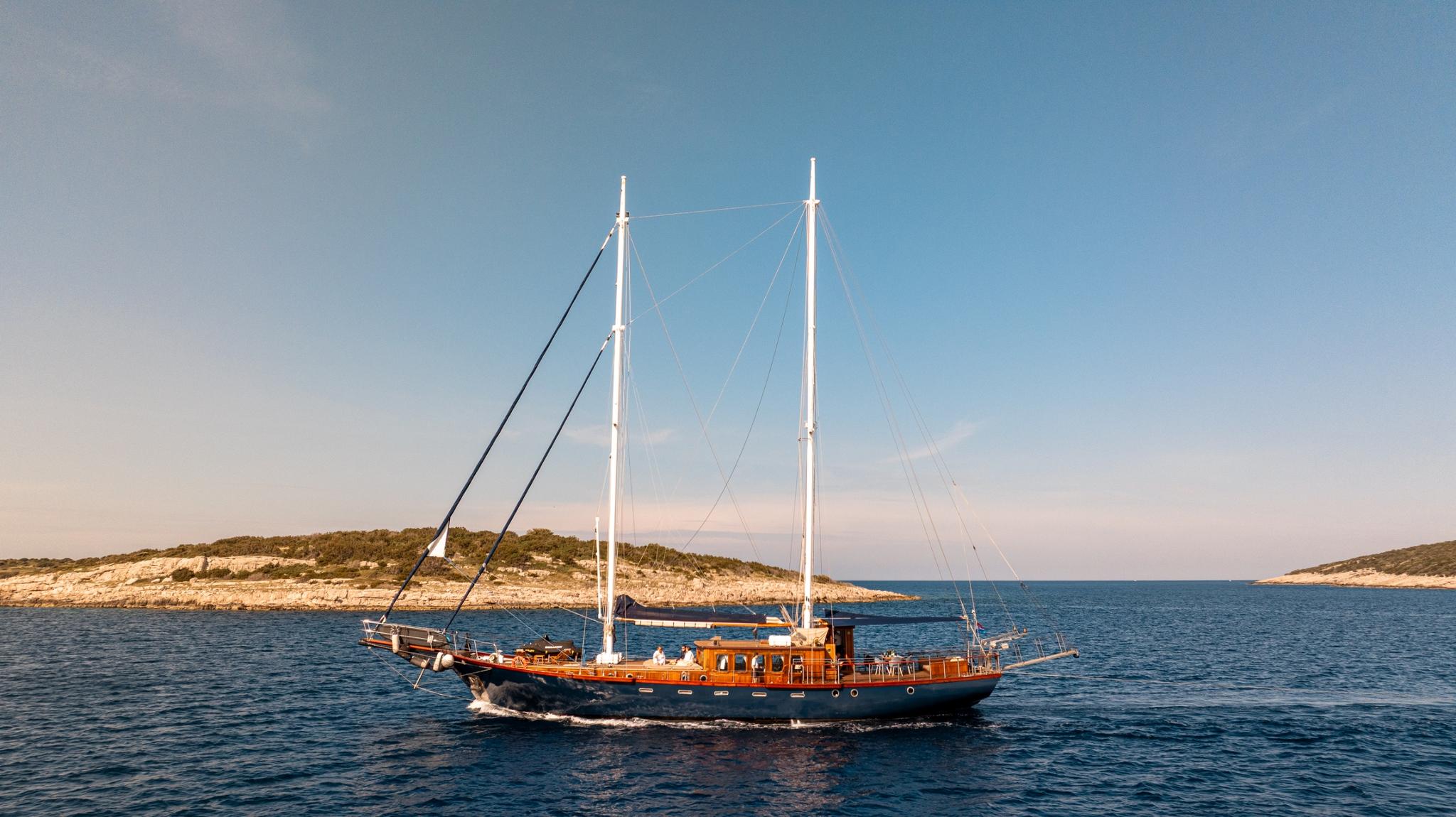 Smart Spirit gulet amenities aerial view in Croatia