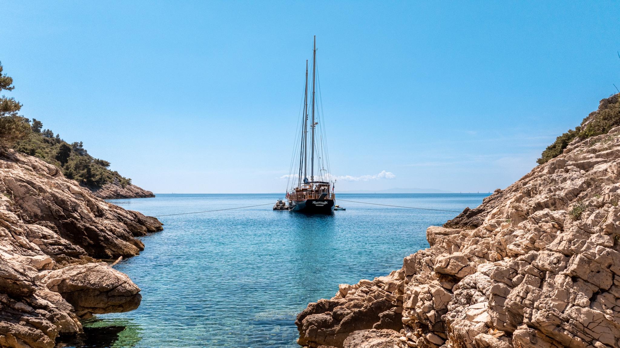 Smart Spirit gulet amenities aerial view in Croatia