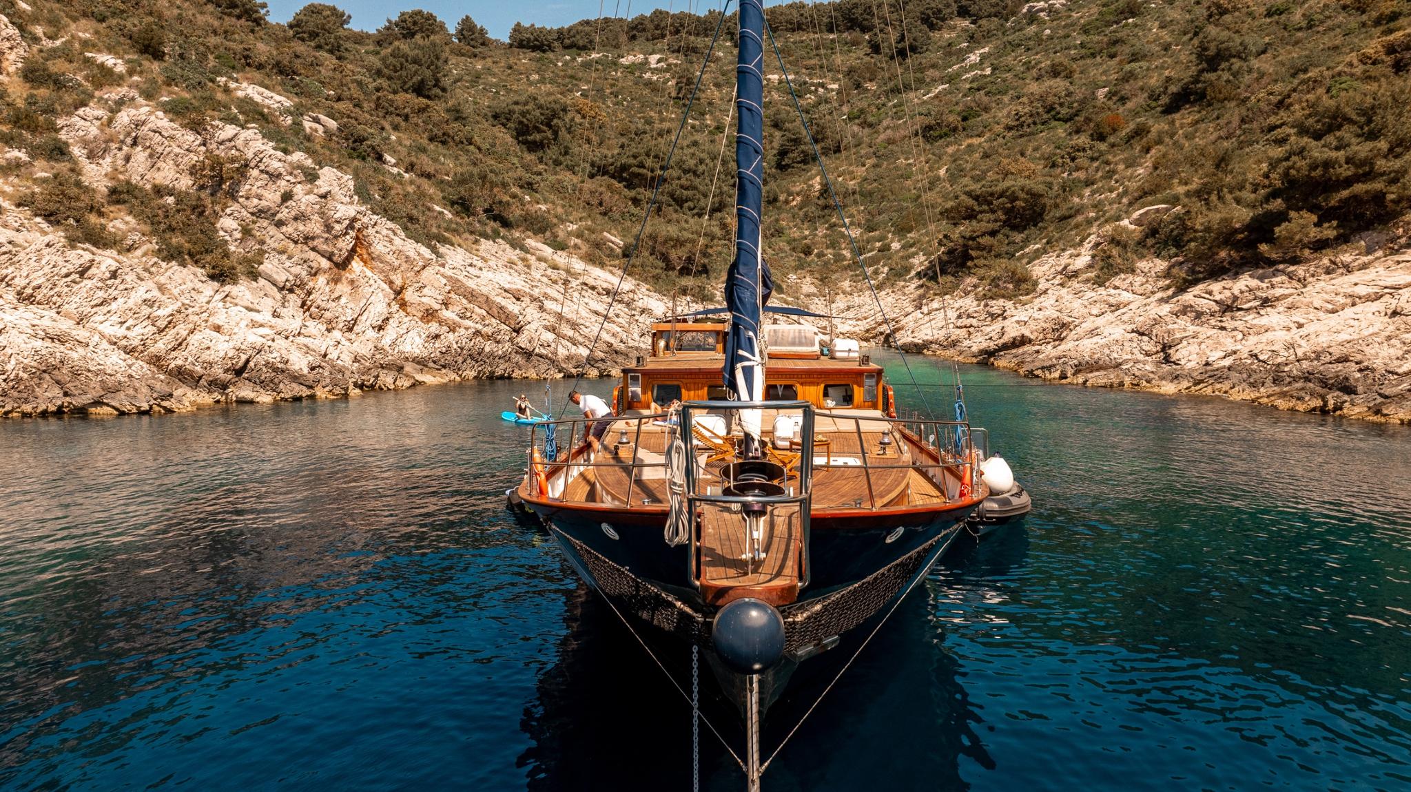 Smart Spirit gulet amenities aerial view in Croatia