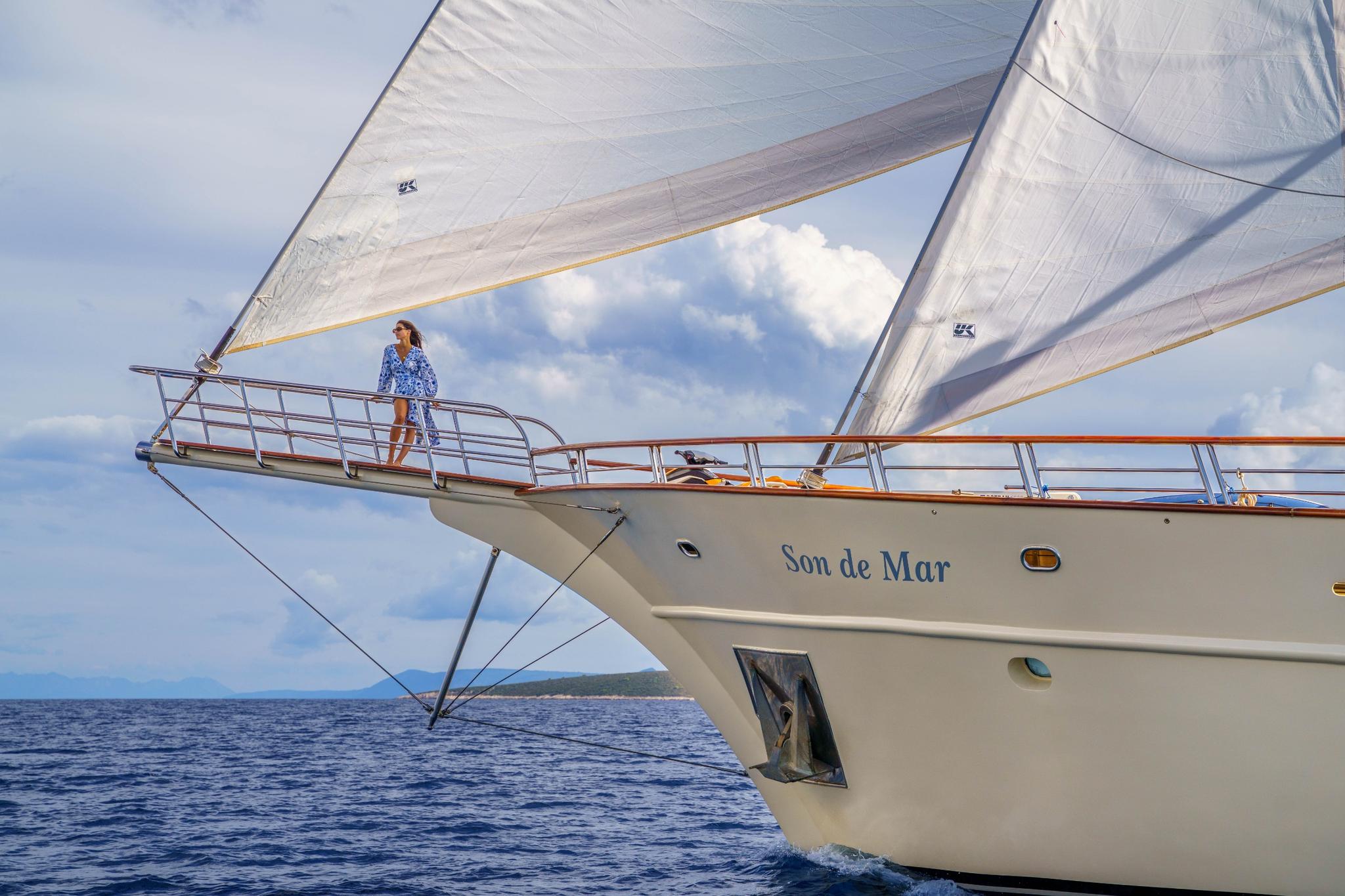 Son De Mar gulet amenities exterior deck in Croatia