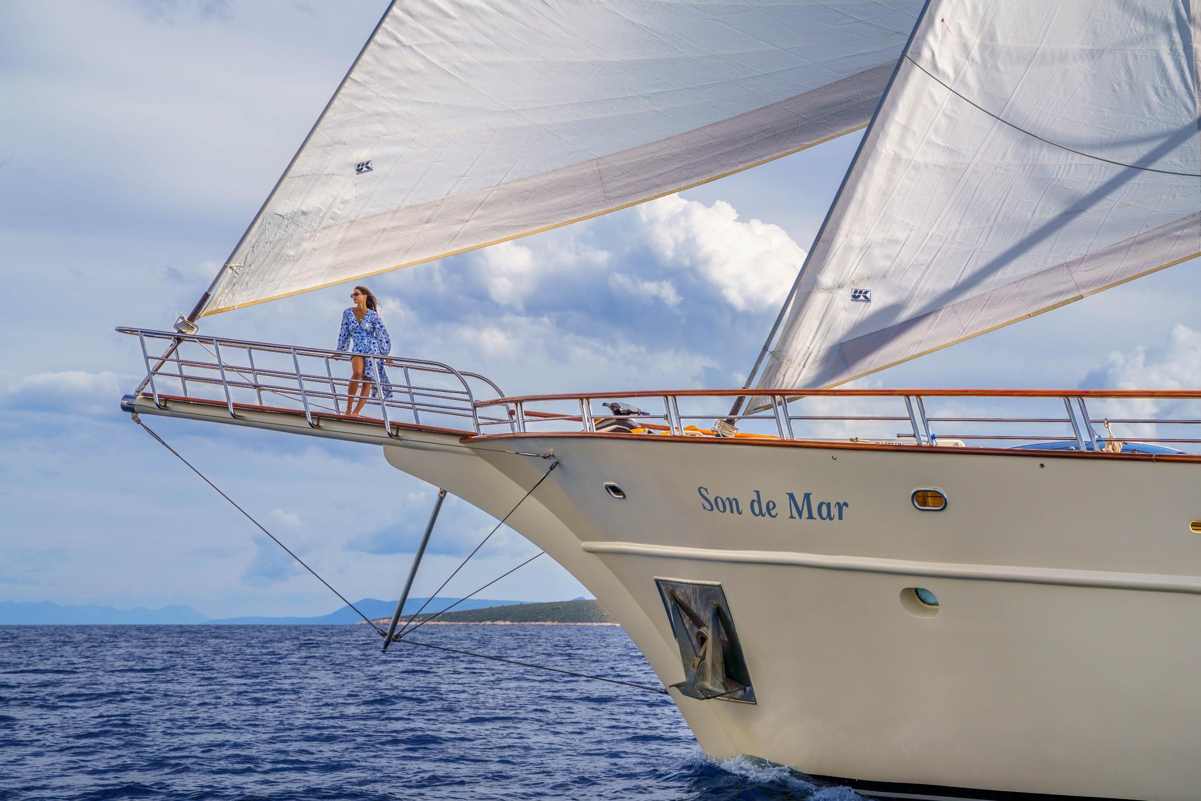 Son De Mar gulet amenities exterior deck in Croatia