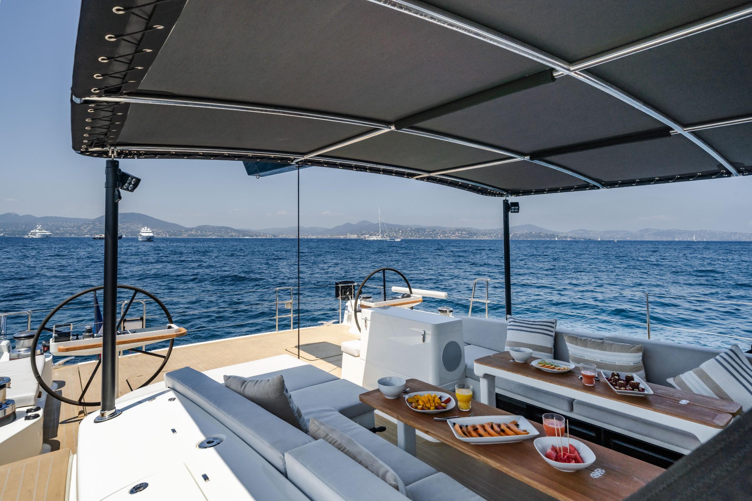 Mystic gulet amenities exterior deck in France