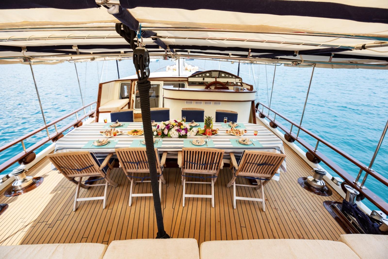 KANARYA gulet amenities exterior deck in Türkiye