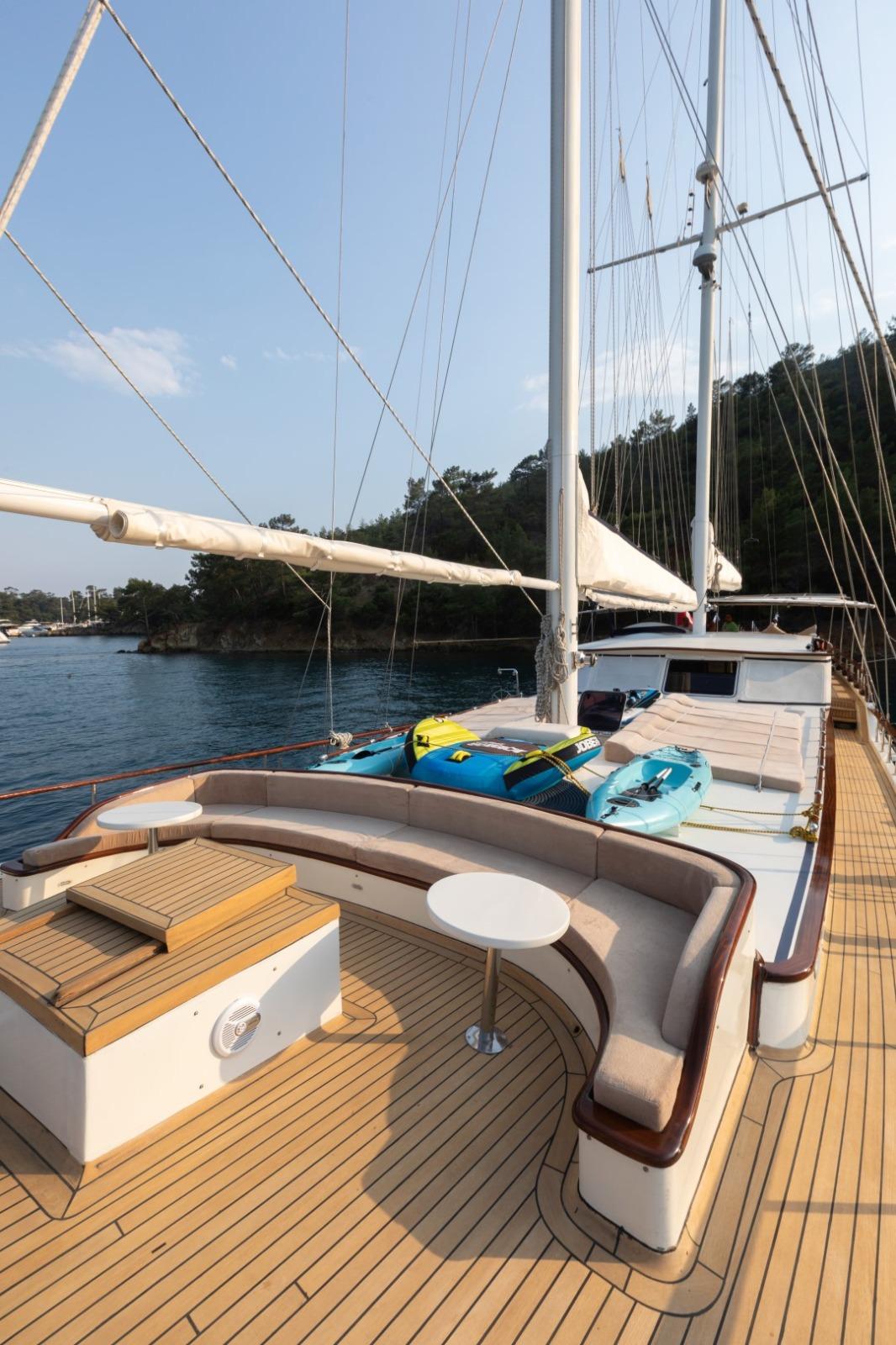 KANARYA gulet amenities exterior deck in Türkiye