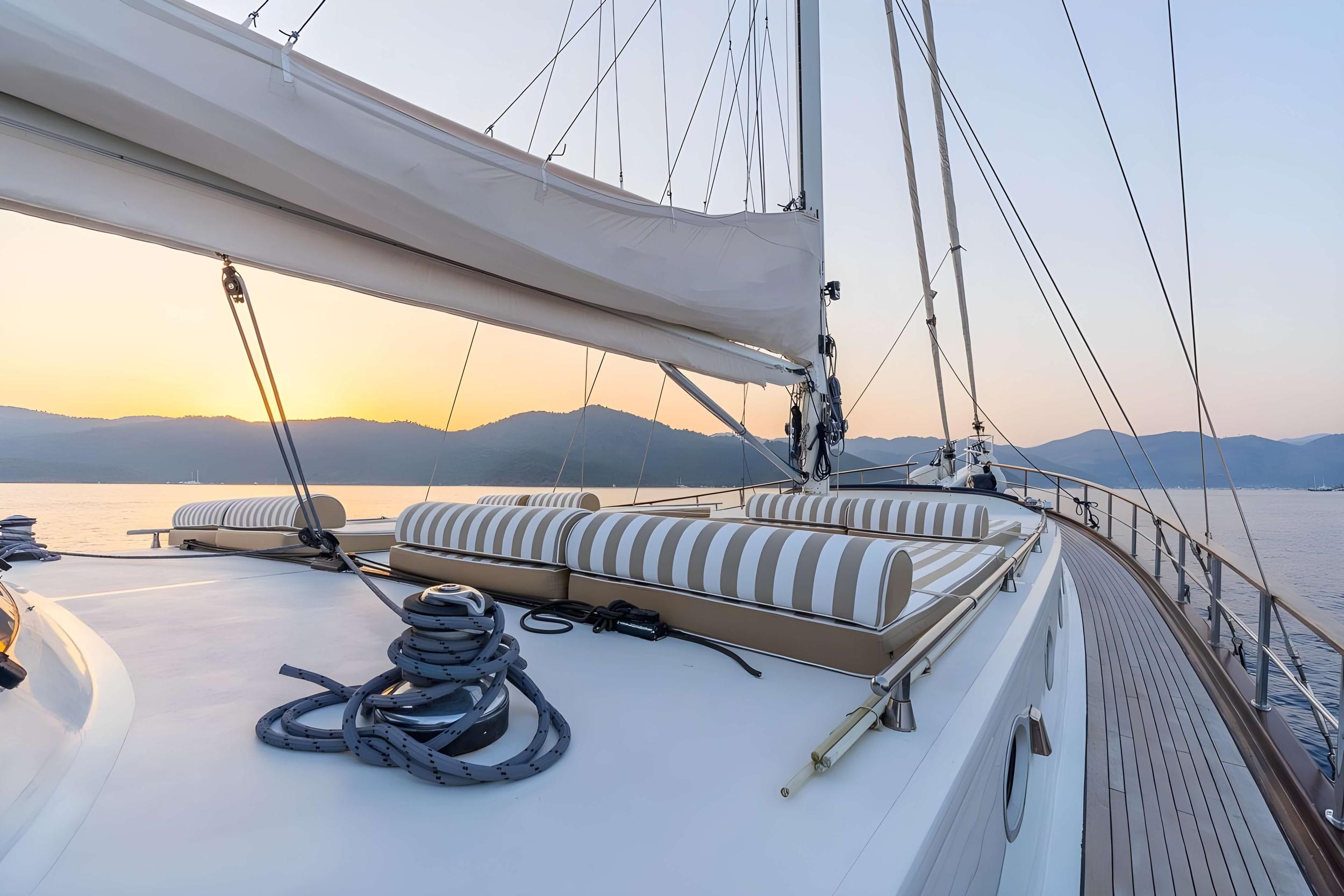 The Royal Blue gulet amenities exterior deck in Türkiye