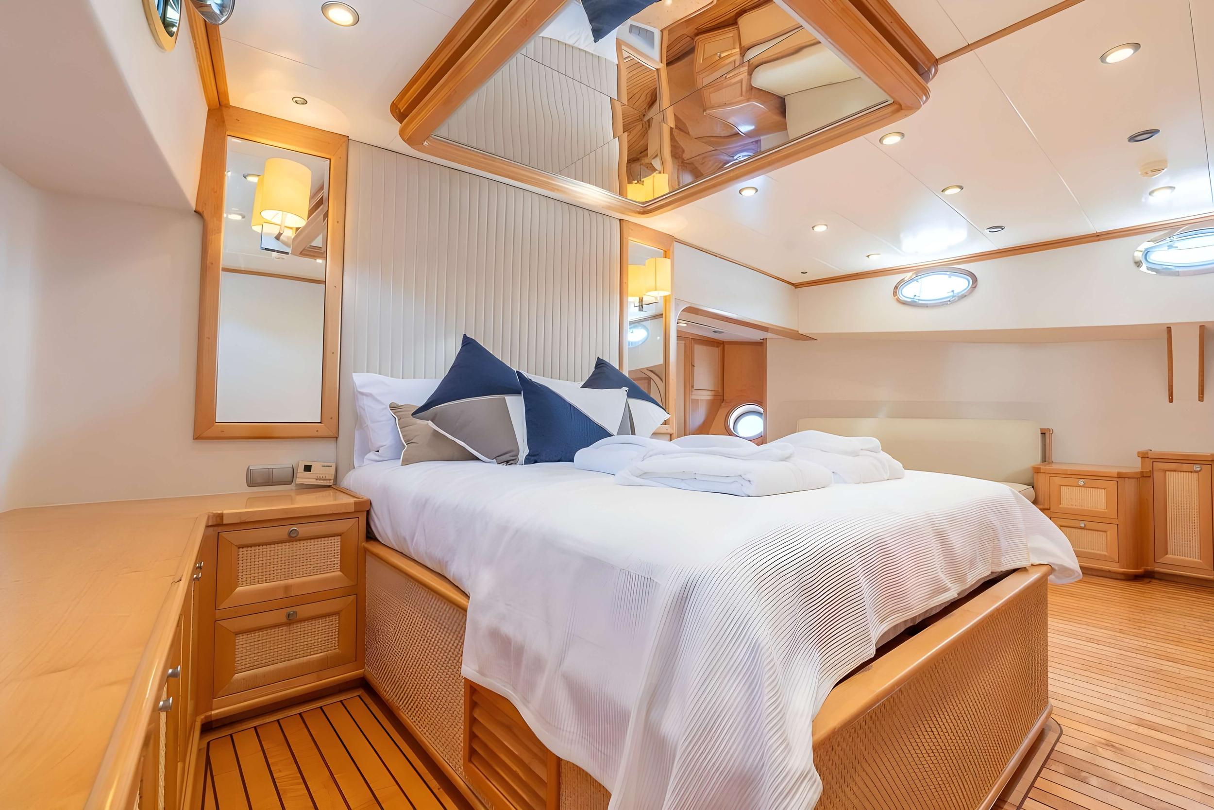 The Royal Blue gulet accommodation interior cabin in Türkiye