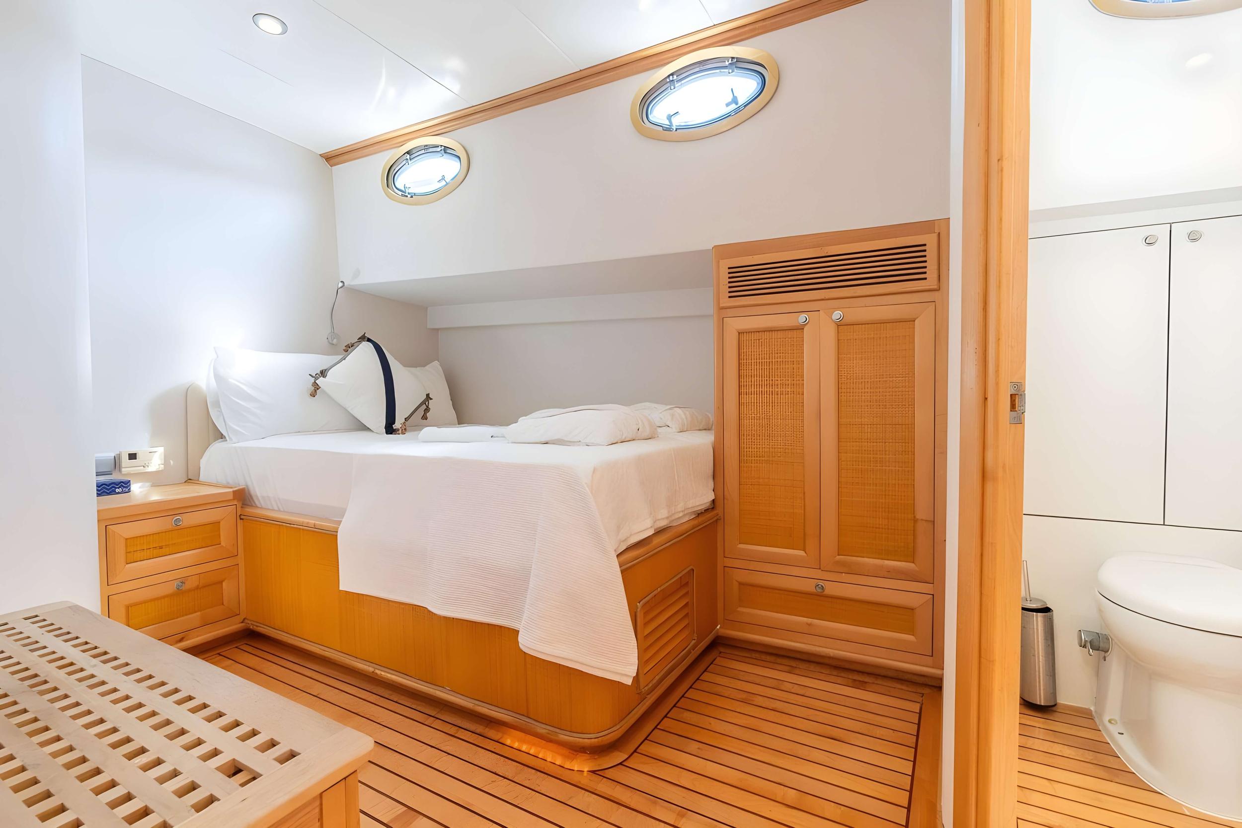 The Royal Blue gulet accommodation interior cabin in Türkiye