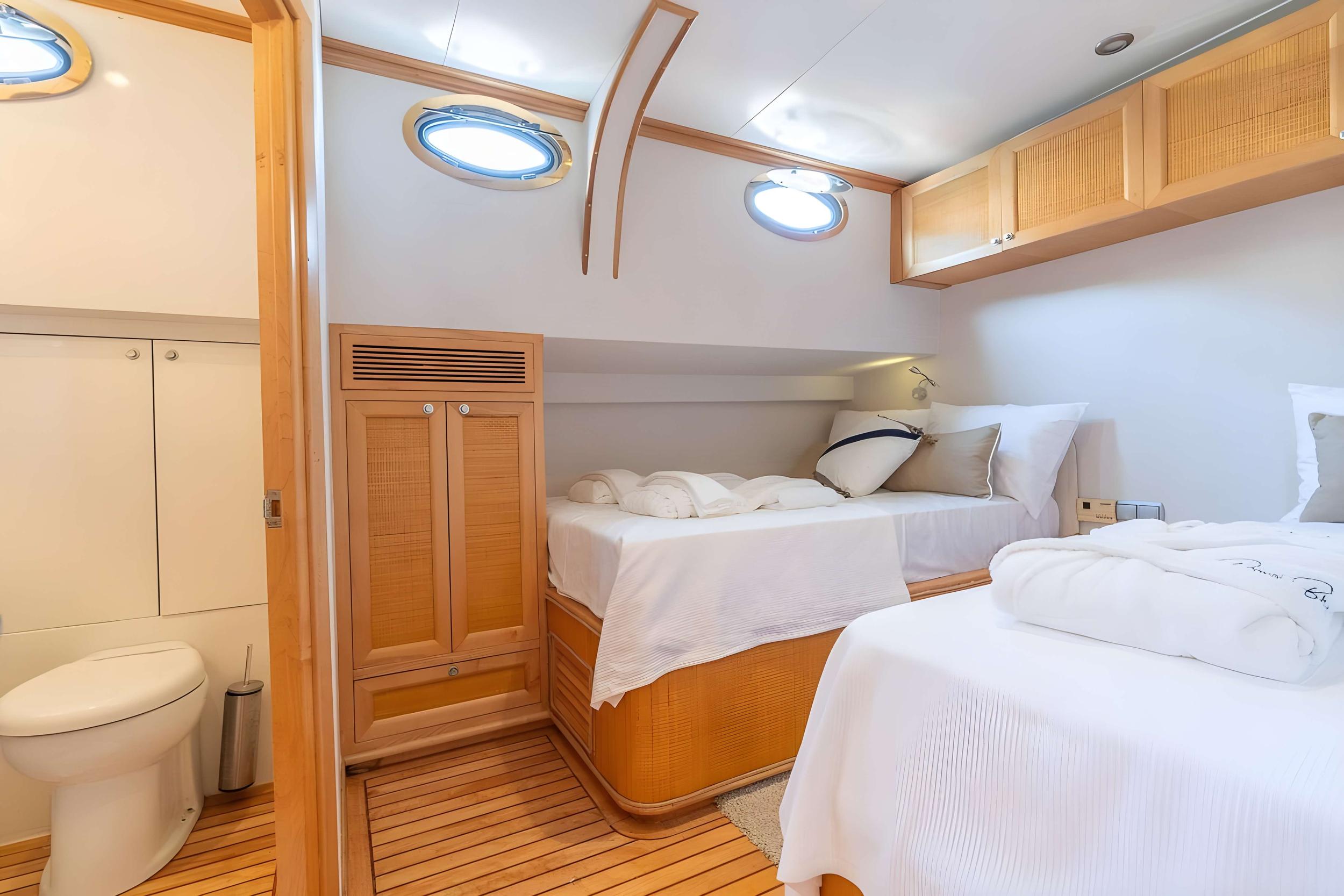 The Royal Blue gulet accommodation interior cabin in Türkiye